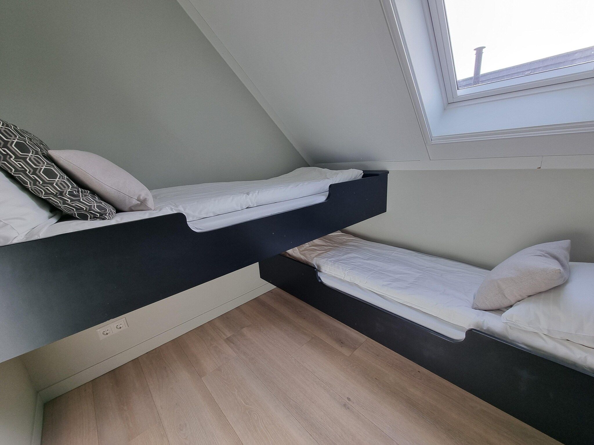 Een slaapkamer van Watervilla Fjirtjin in Balk