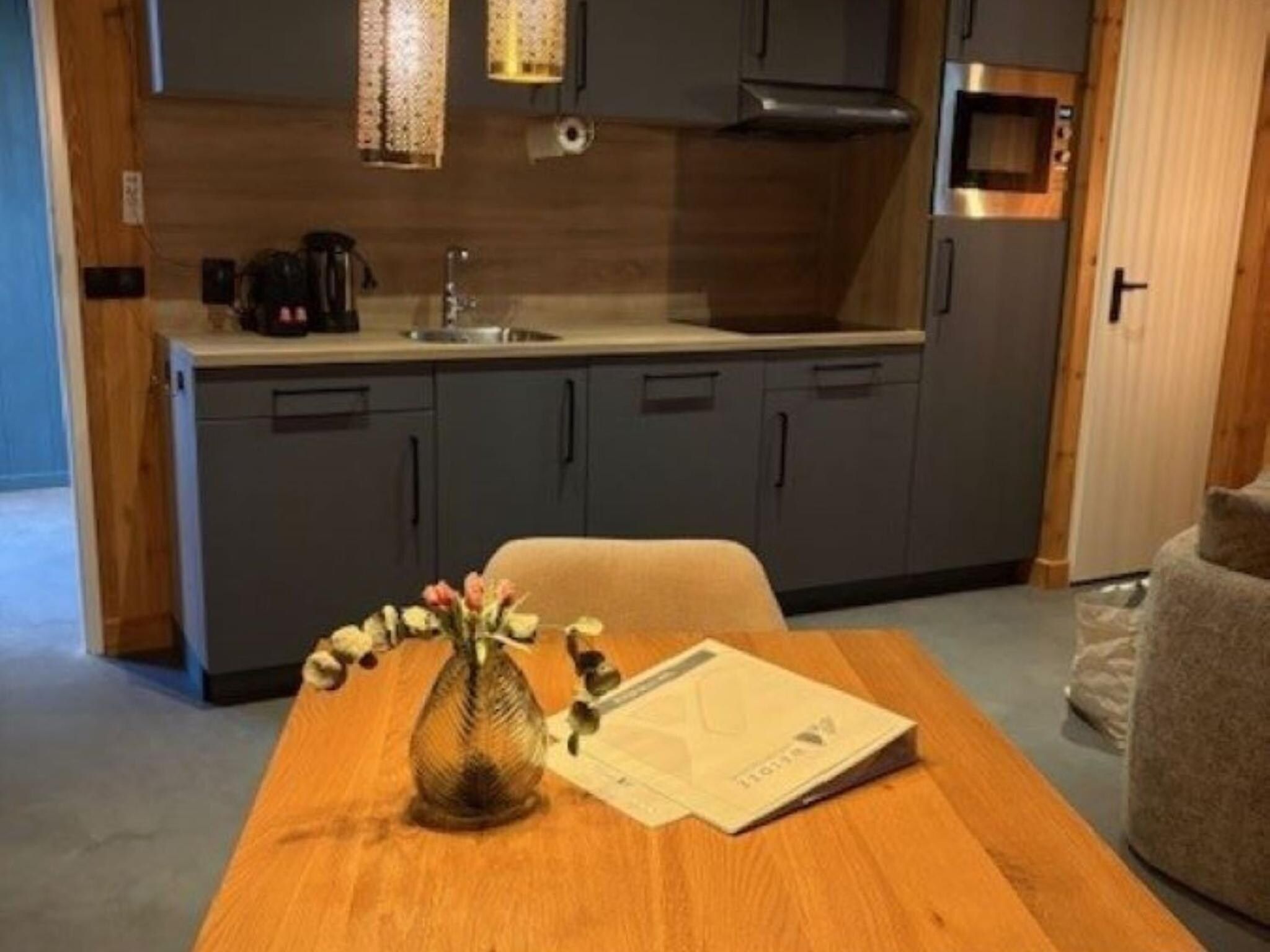 De keuken van Wellnesslodge Kievit 2p in Dalerveen