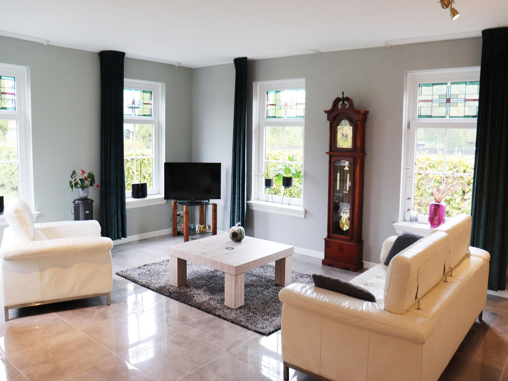 De woonkamer van Appartement Notenbomer in Kornhorn