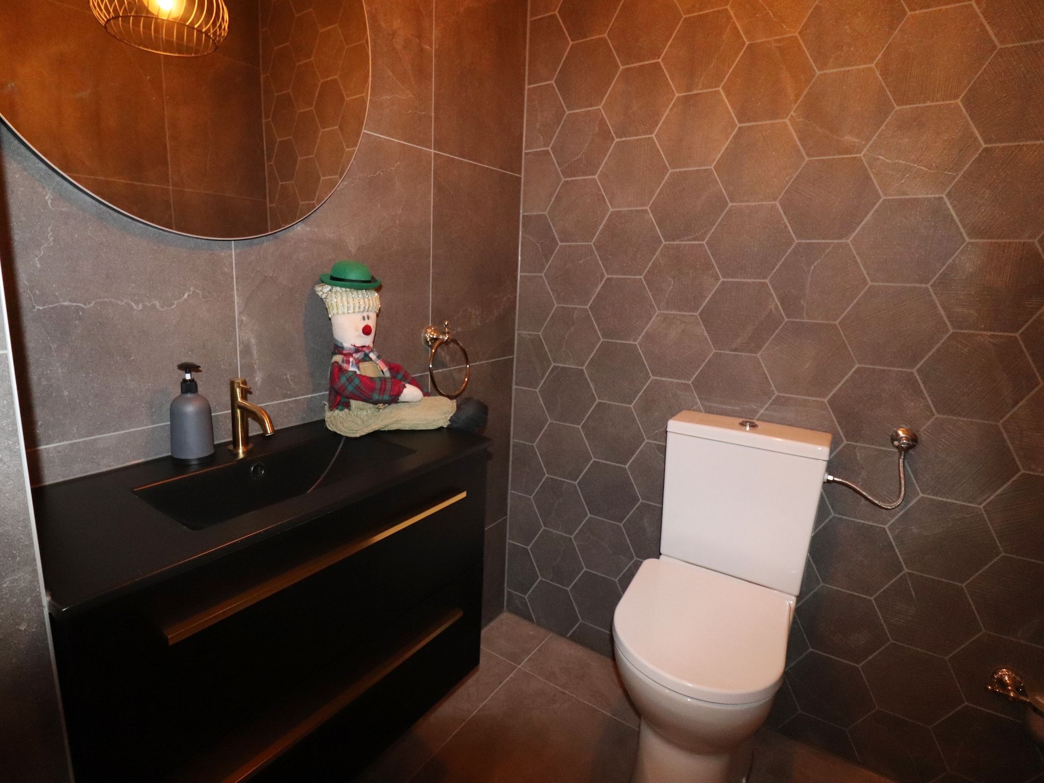 De badkamer van Appartement Notenbomer in Kornhorn