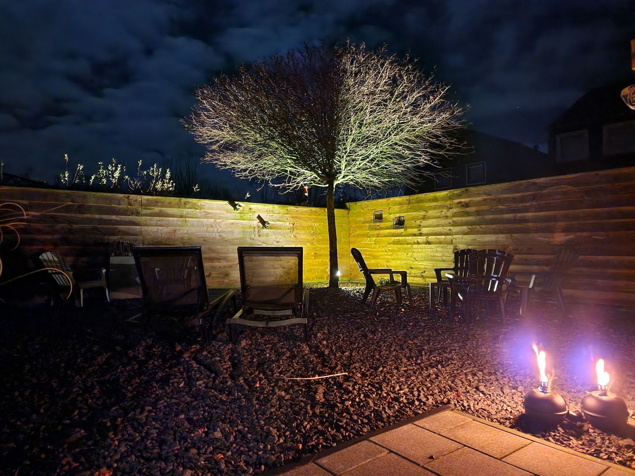 De tuin van Yn'e Lijte 110 in Grou