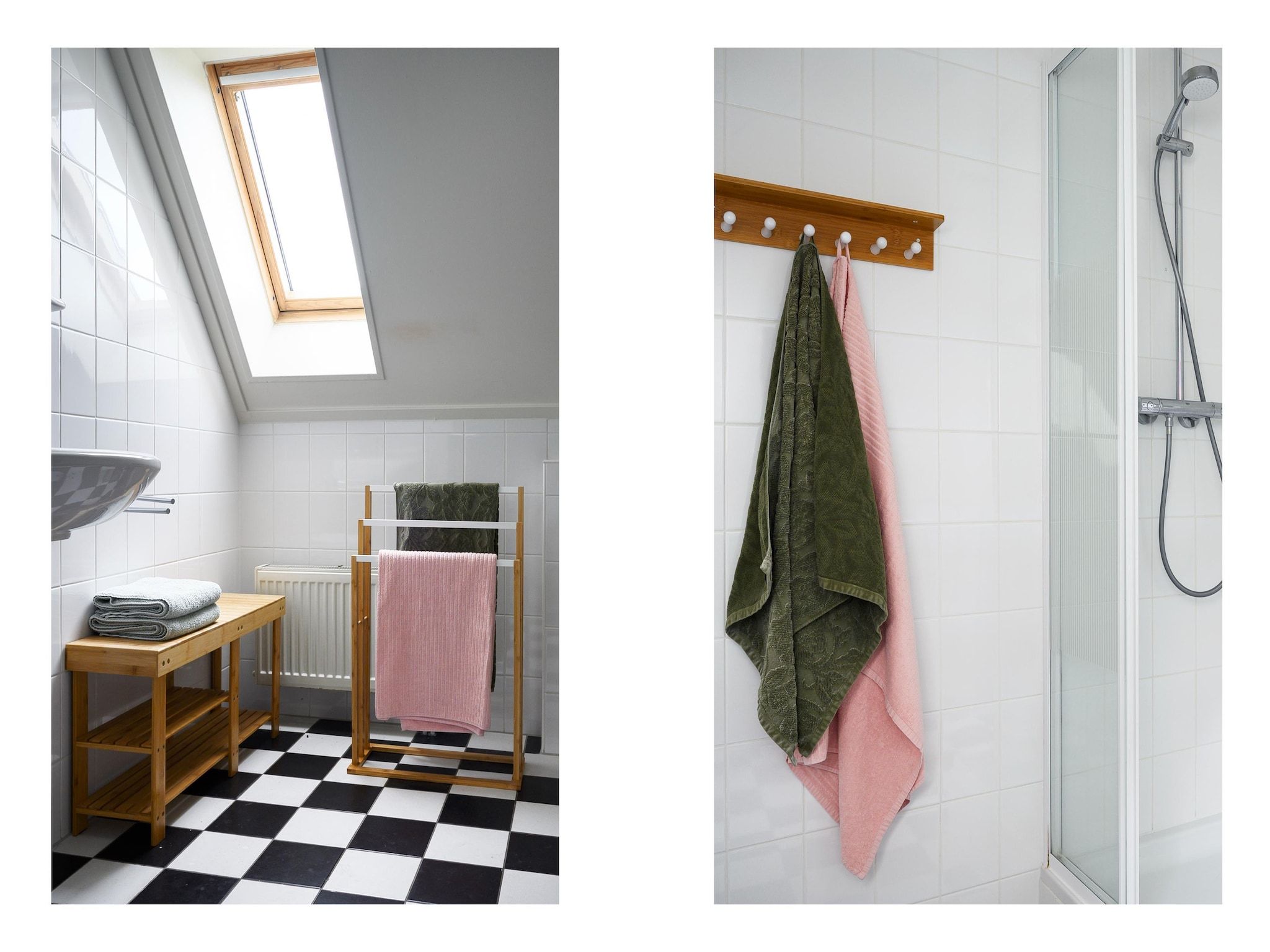 De badkamer van 12 pers Lethehuis met sauna buitenspa en toerboot in Vlagtwedde