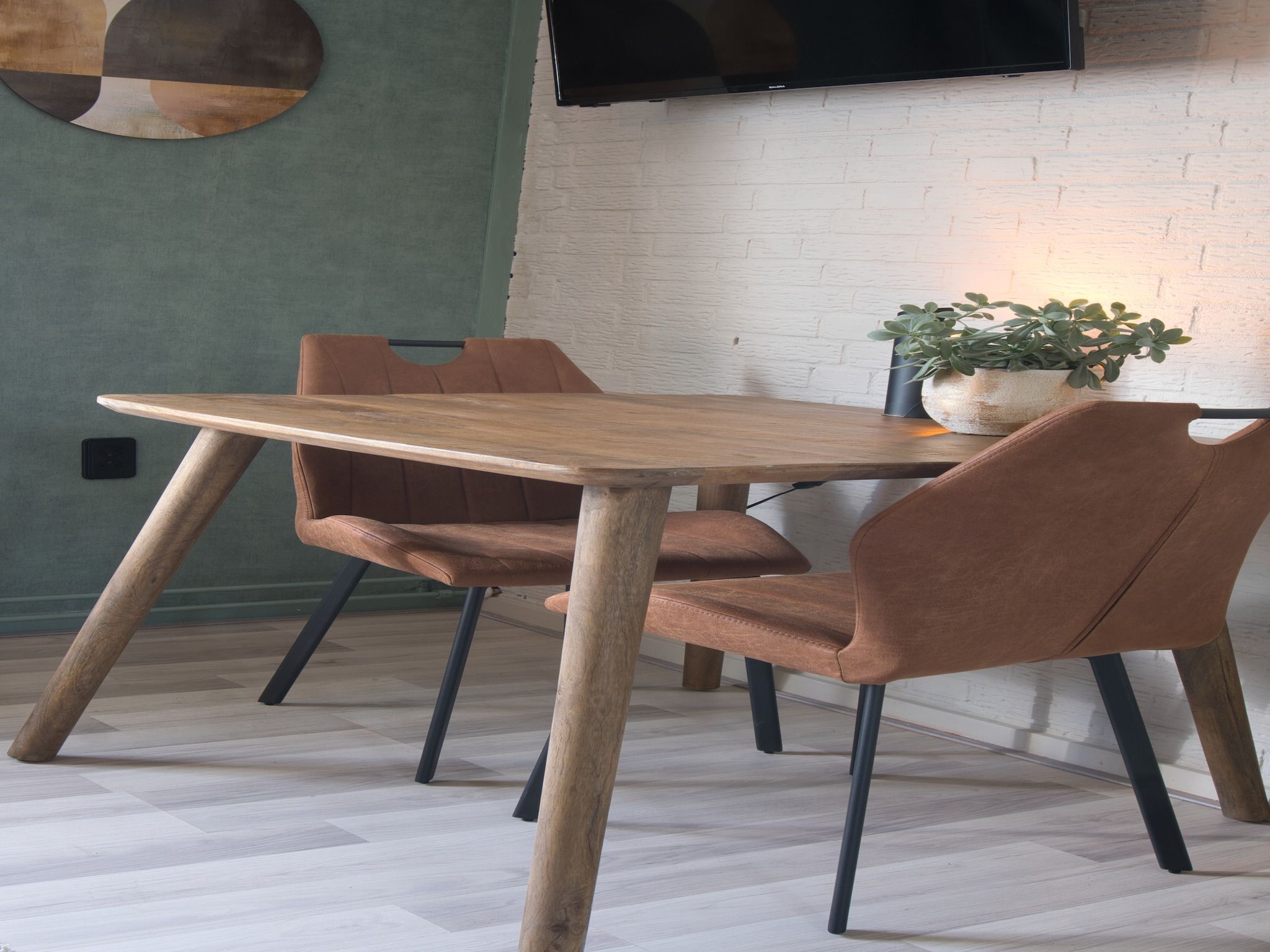 De woonkamer van Elperhof Schoonloo 16B in Schoonloo