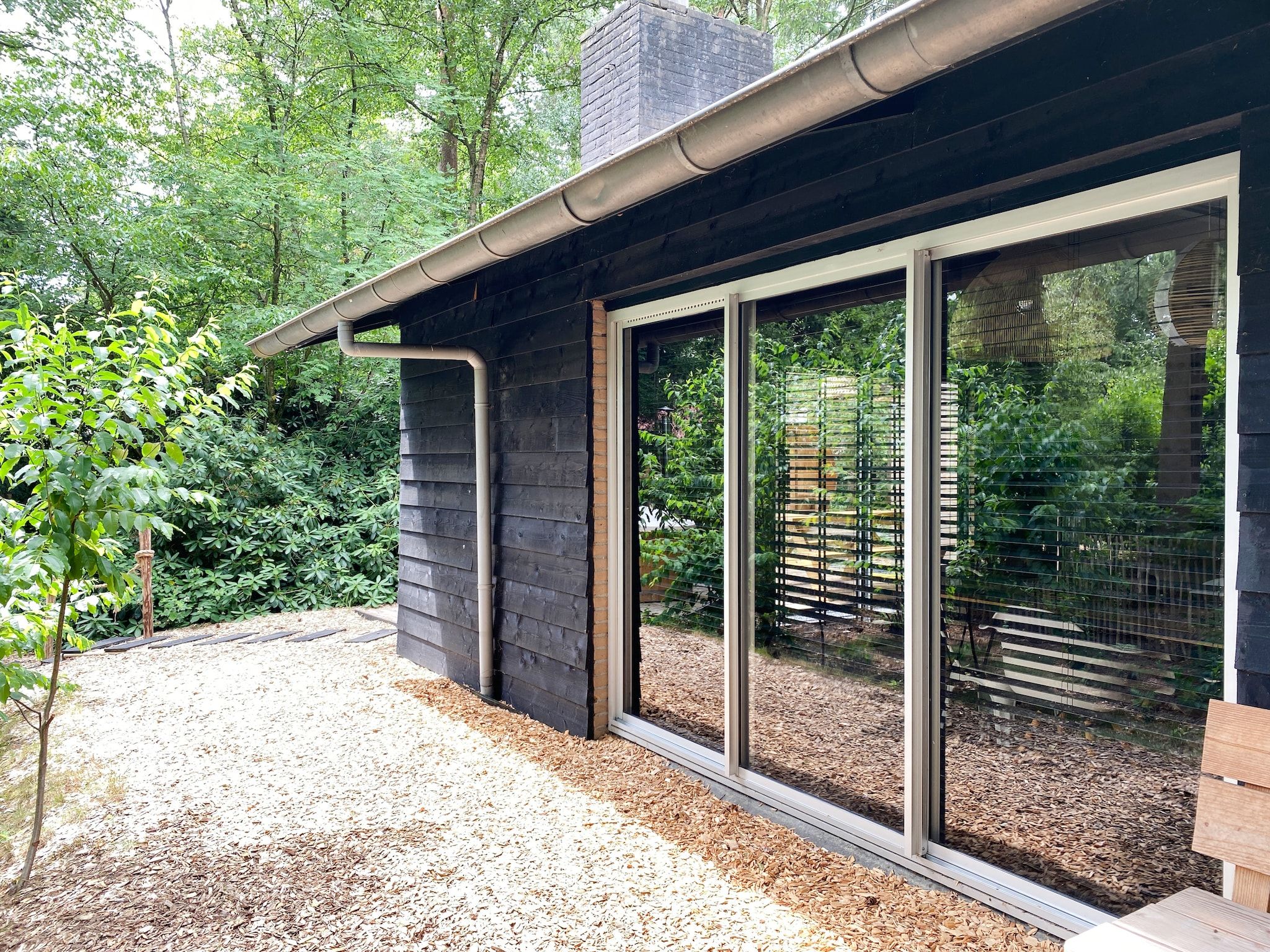 Het uitzicht vanaf Dutch Cabin Houses C66 in Rheezerveen