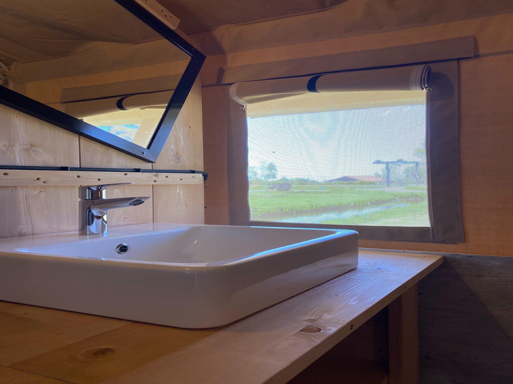 De badkamer van Luxe glamping met badkamer 3 in De Veenhoop