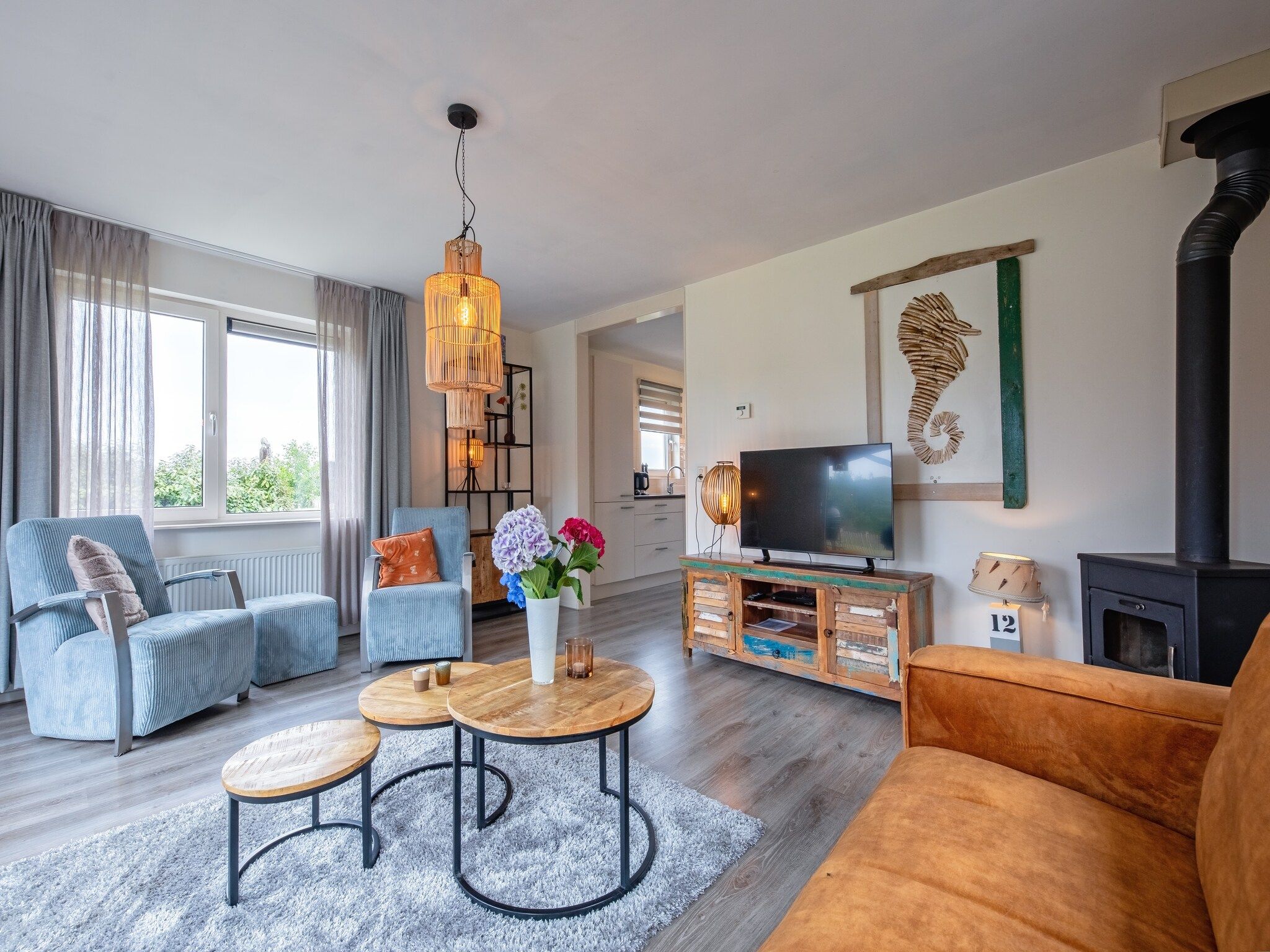 De woonkamer van Wulpenweid 12 in Den Burg