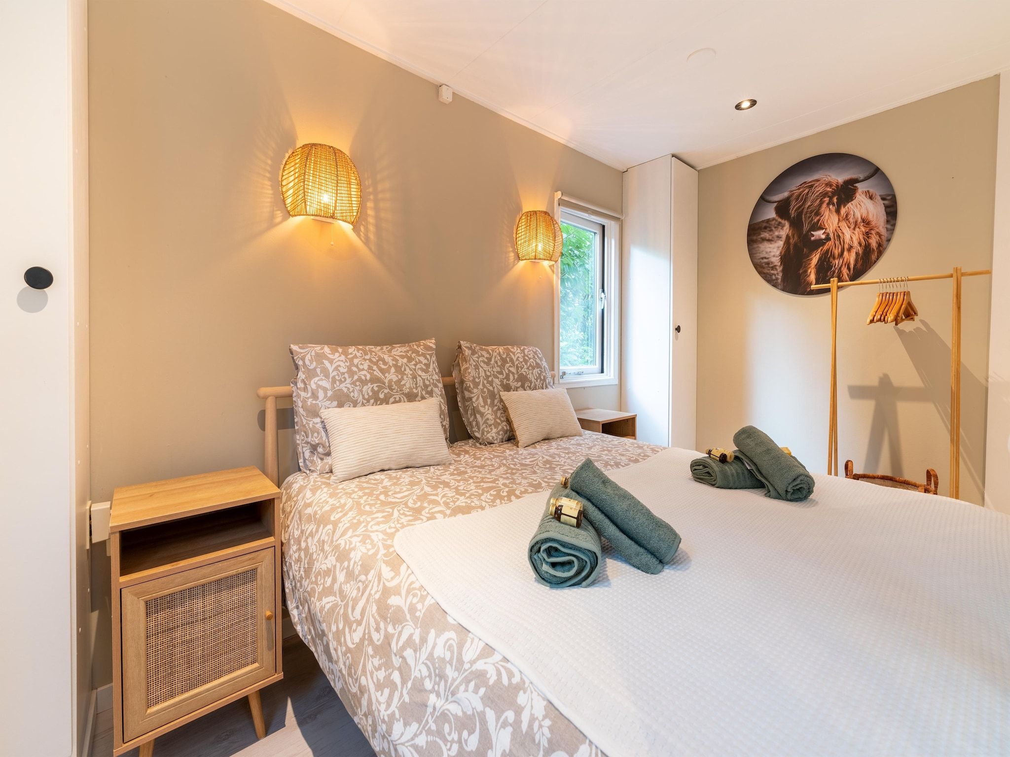 Een slaapkamer van Boshuisje Joy in Gelderland