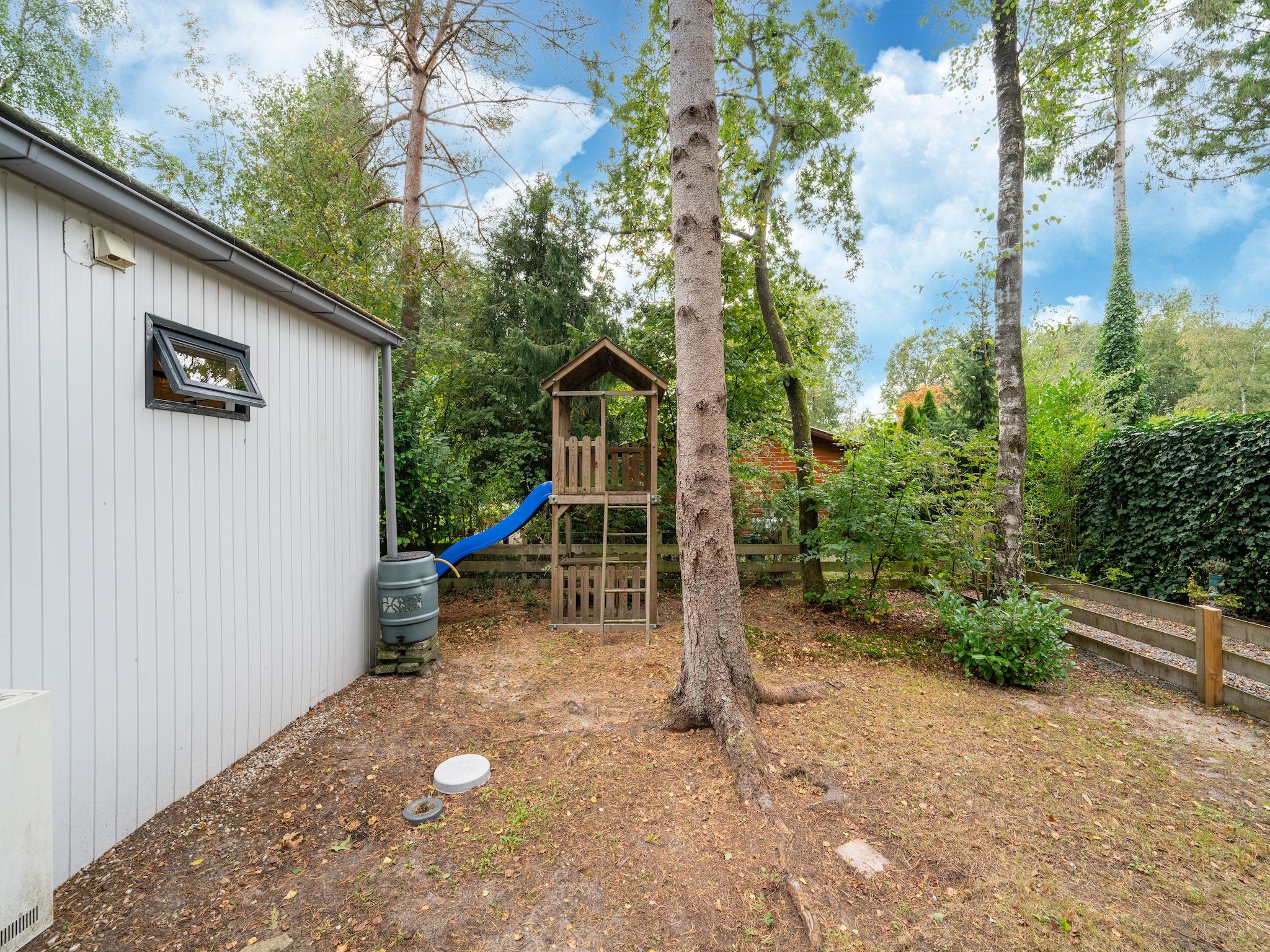 Het uitzicht vanaf Boshuisje Joy in Gelderland