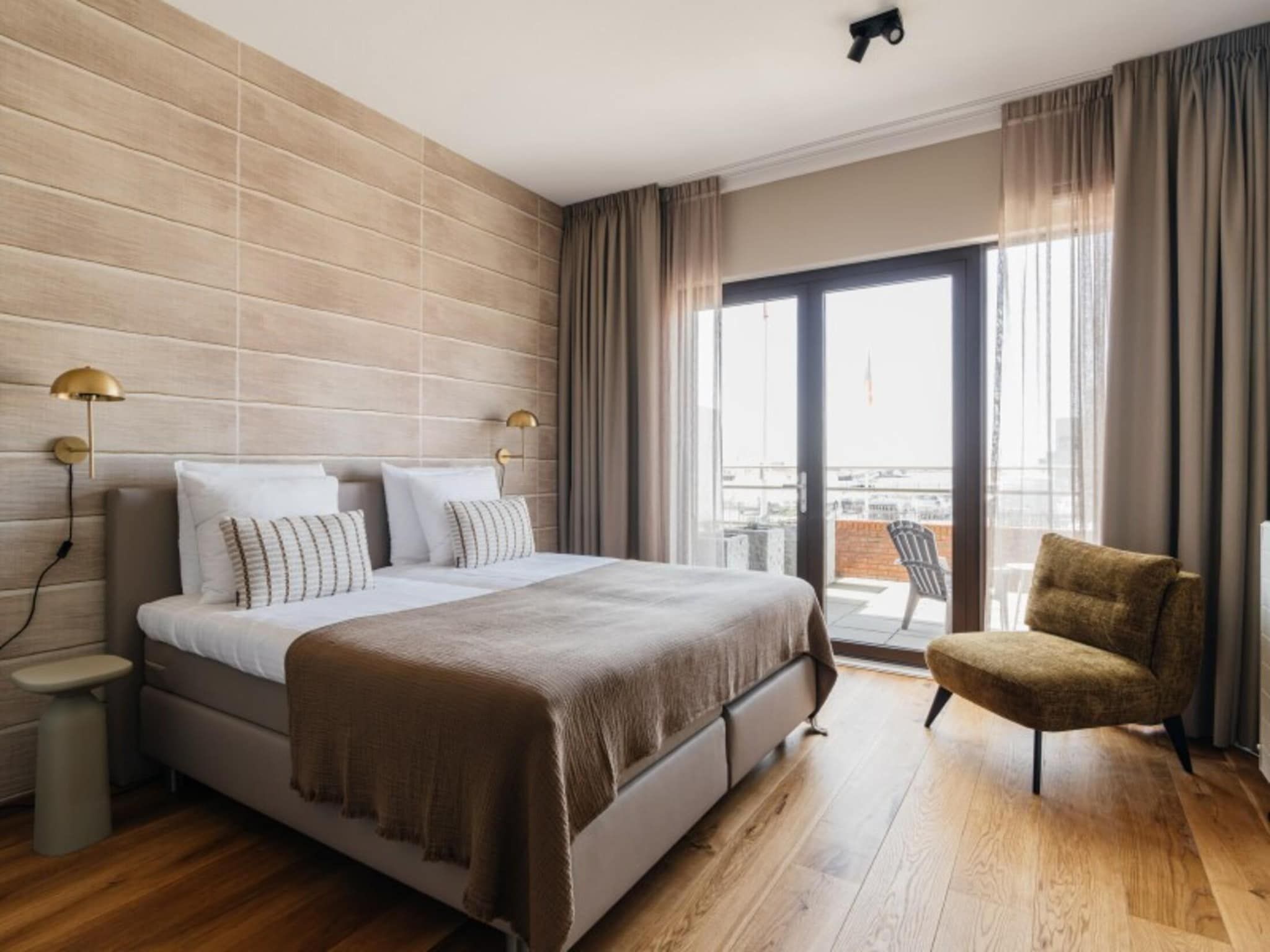 Een slaapkamer van Scheveningen Harbour 16 in Scheveningen