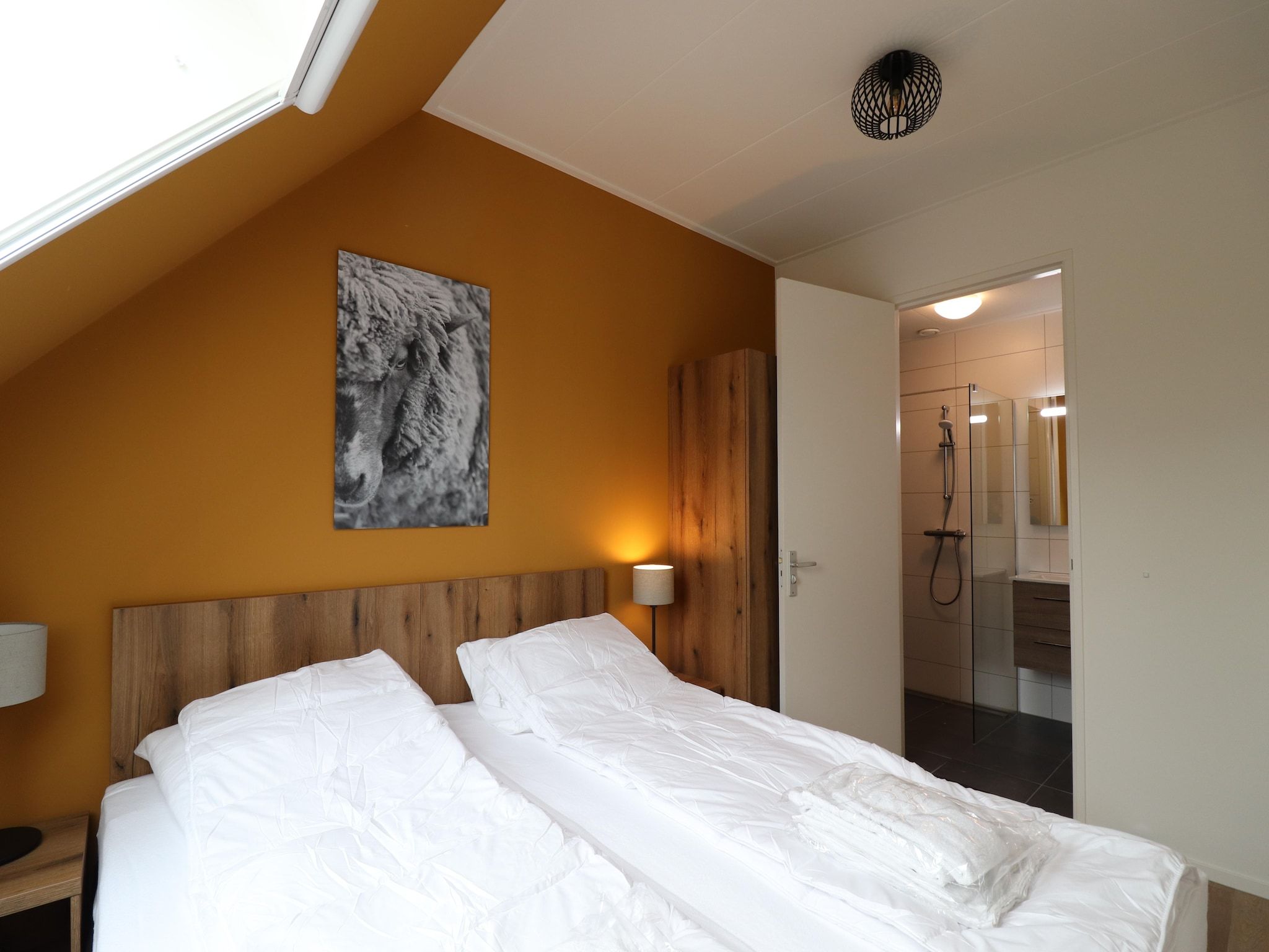Een slaapkamer van Friese villa in Leons in Leons