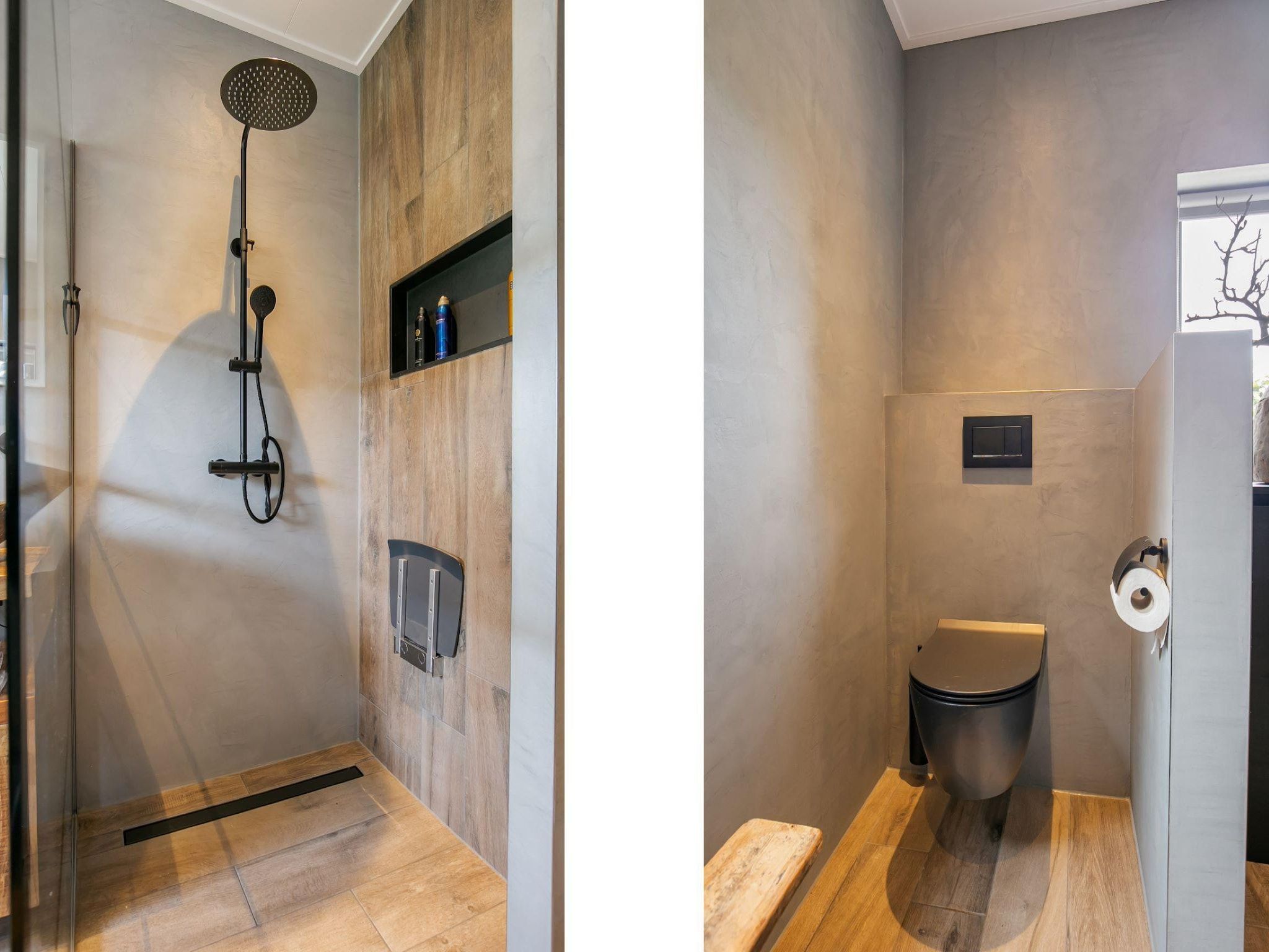 De badkamer van 13-17 pax holiday home with separated apartments and gardens in Ternaard