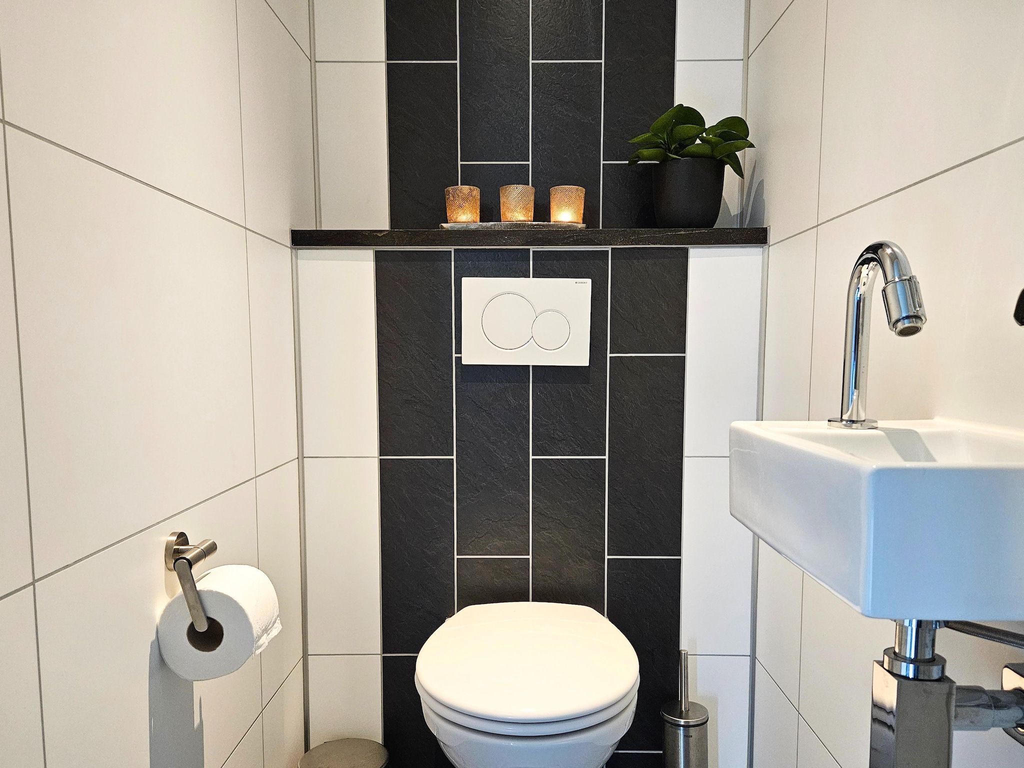 De badkamer van Kieftveen 18-535 Bamboo house in Voorthuizen