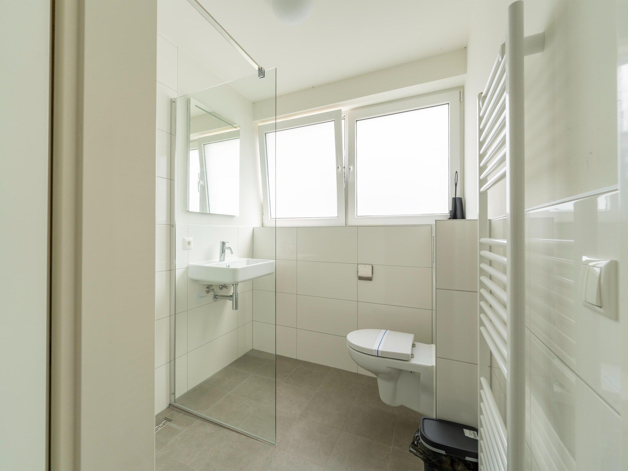 De badkamer van Kuifduiker 5 in Simonshaven