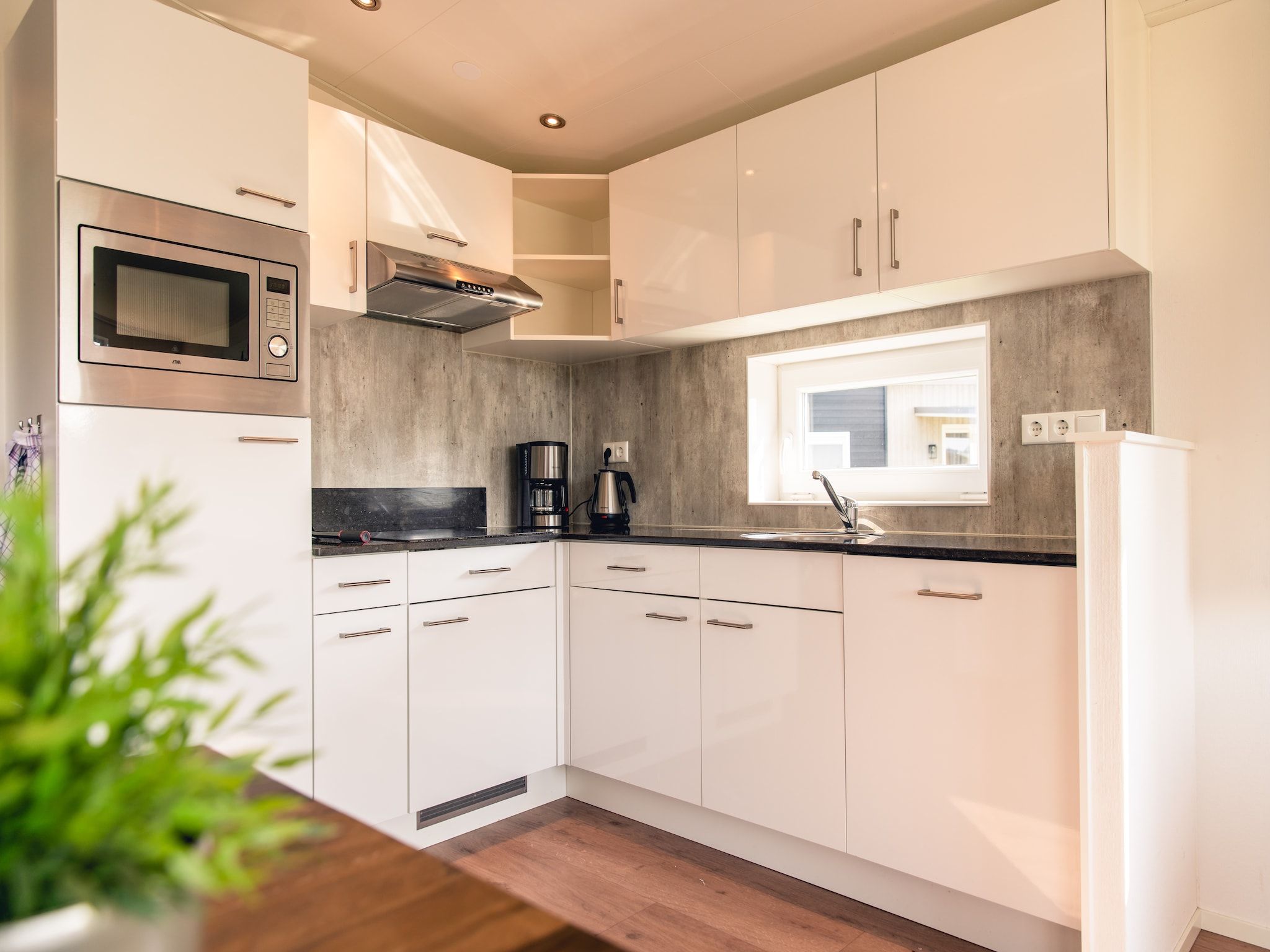 De keuken van Raccoon Lodge in Slagharen