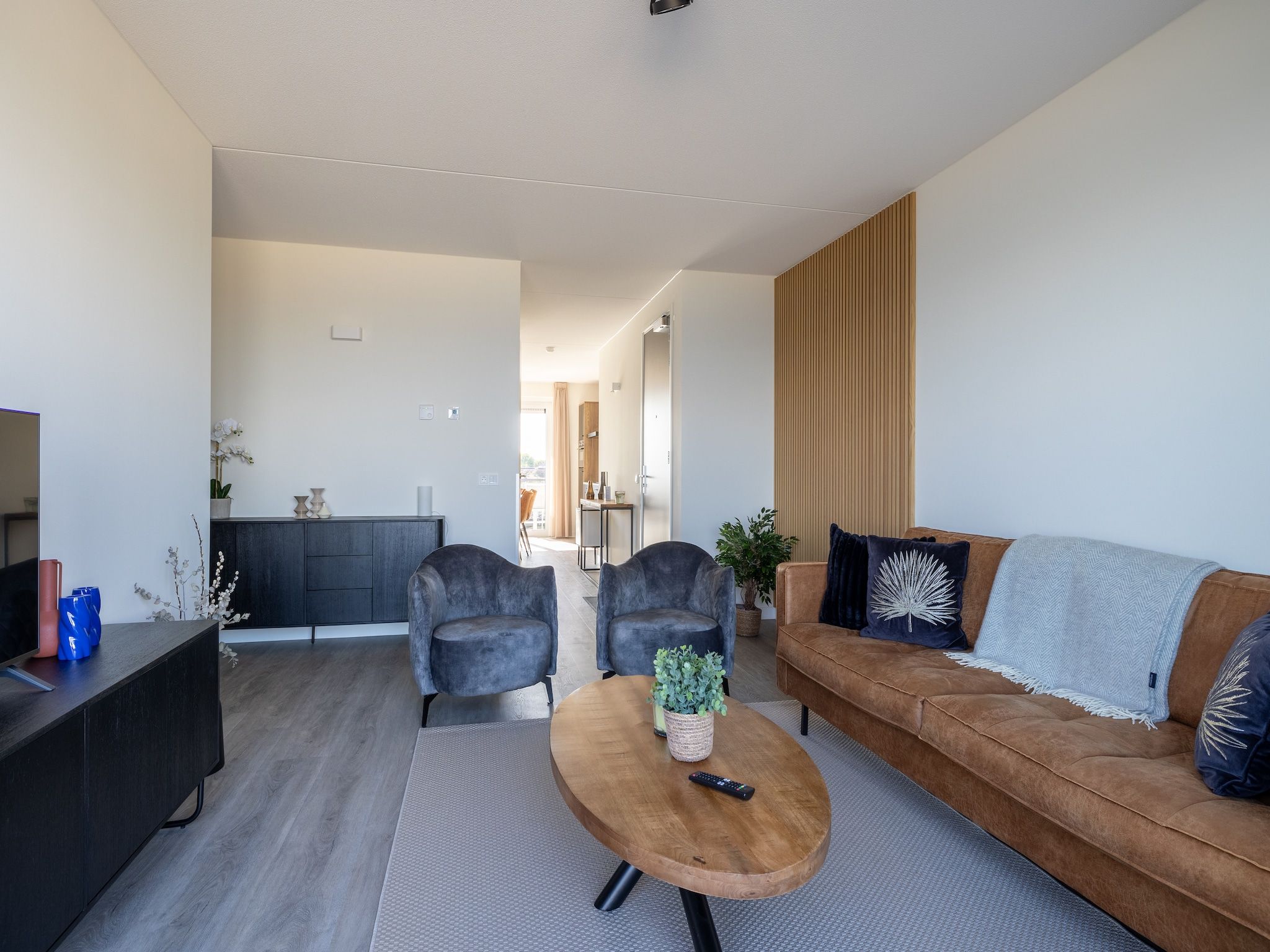 De woonkamer van Appartement Vista Maris "Charlotte's Parel" - Havenweg 8-44  Sint-Annaland in Sint-Annaland