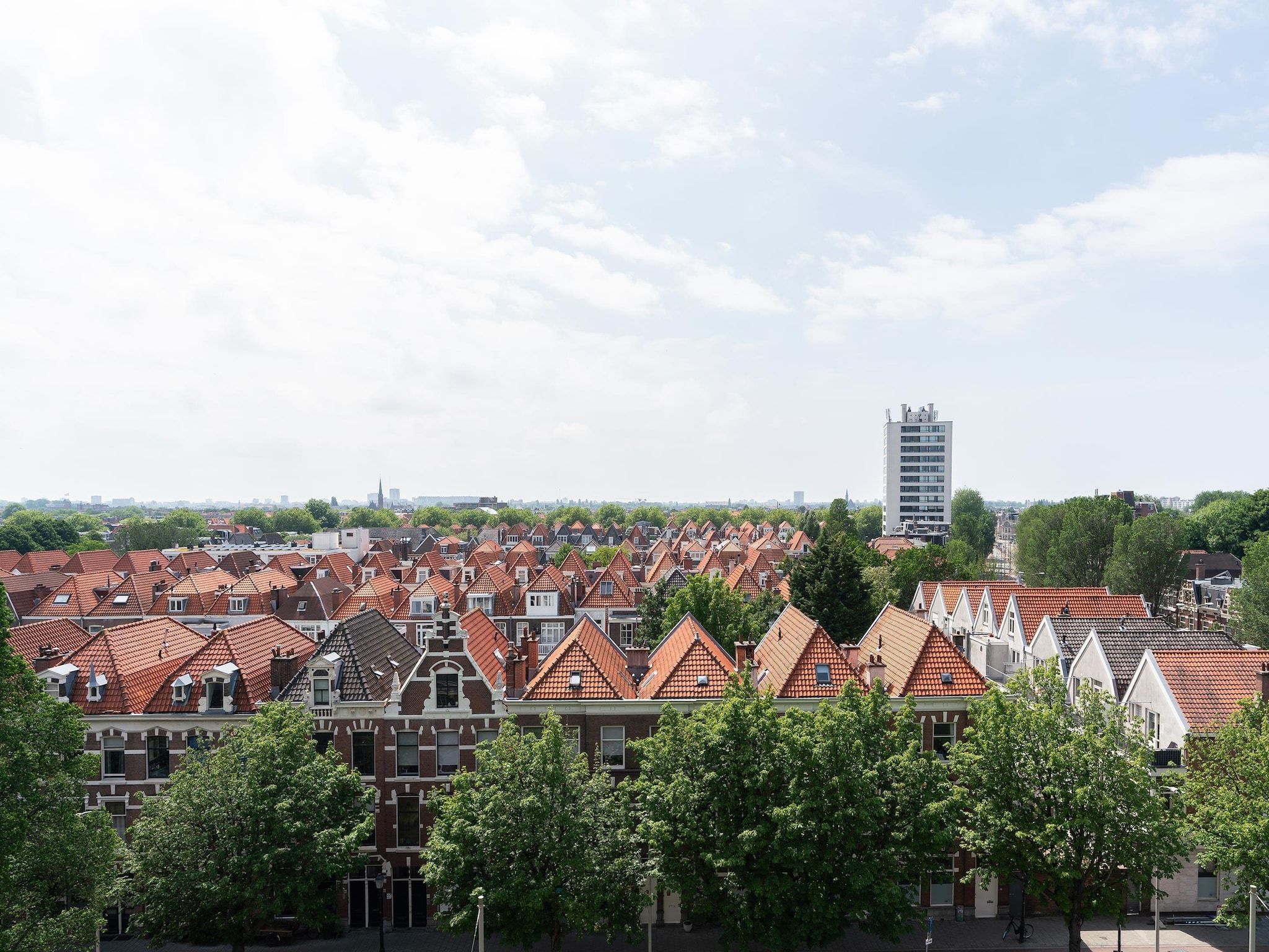Het uitzicht vanaf Walden 4 in Den  Haag