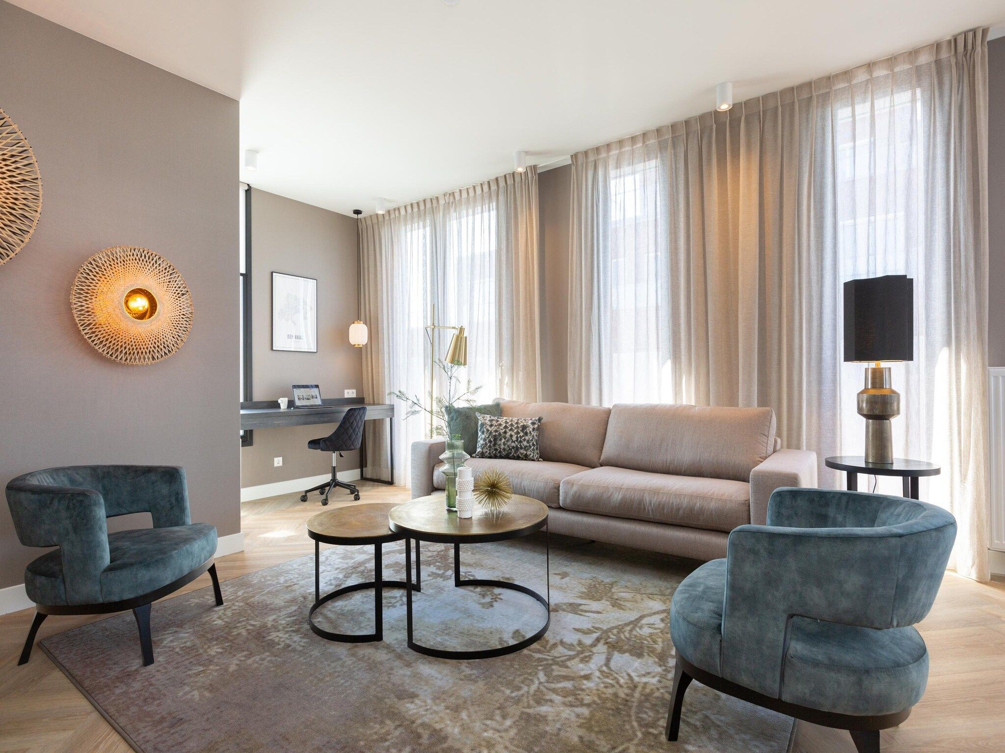 De woonkamer van Maurits 8 in Den Haag