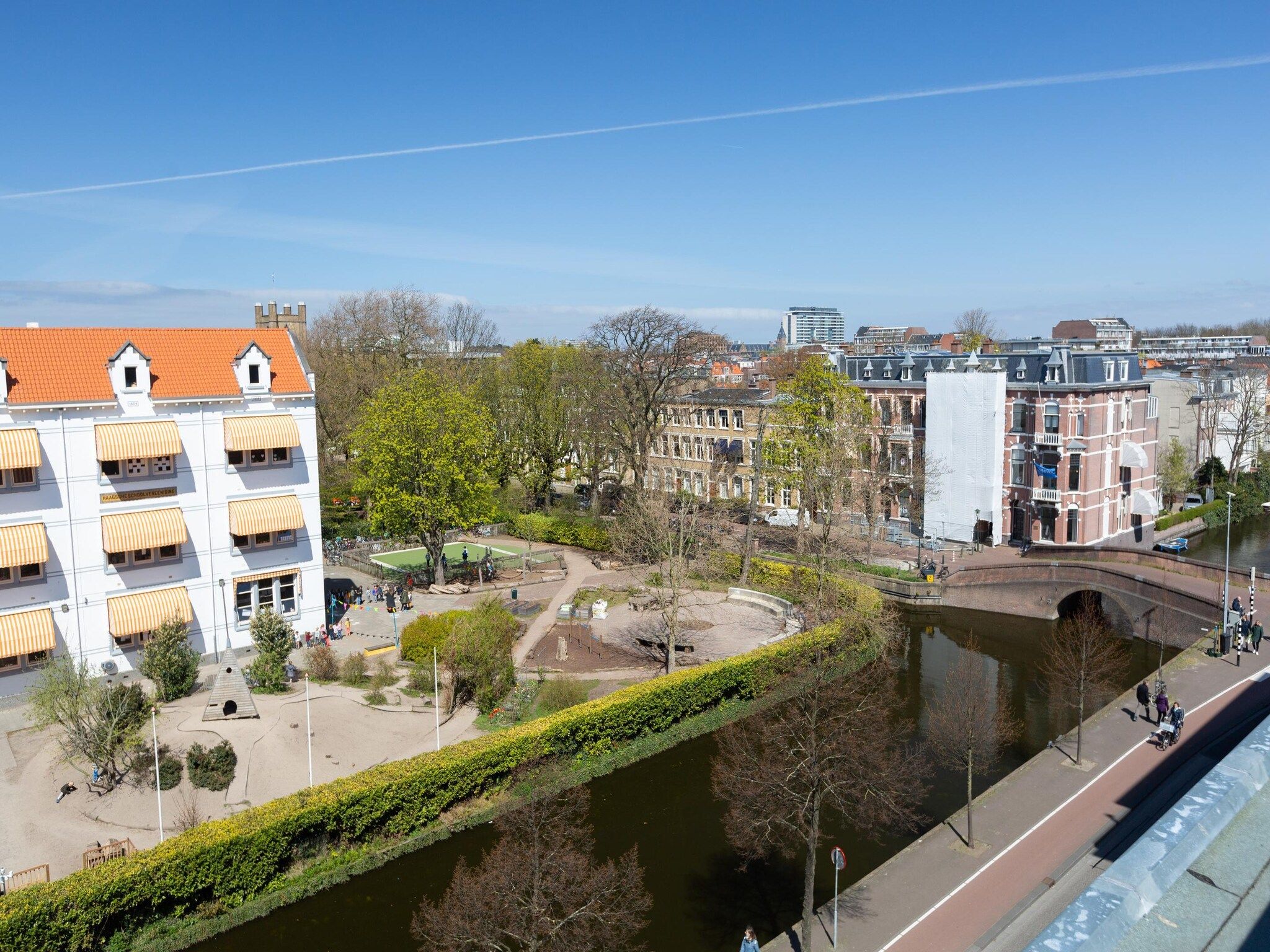 Het uitzicht vanaf Maurits 8 in Den Haag
