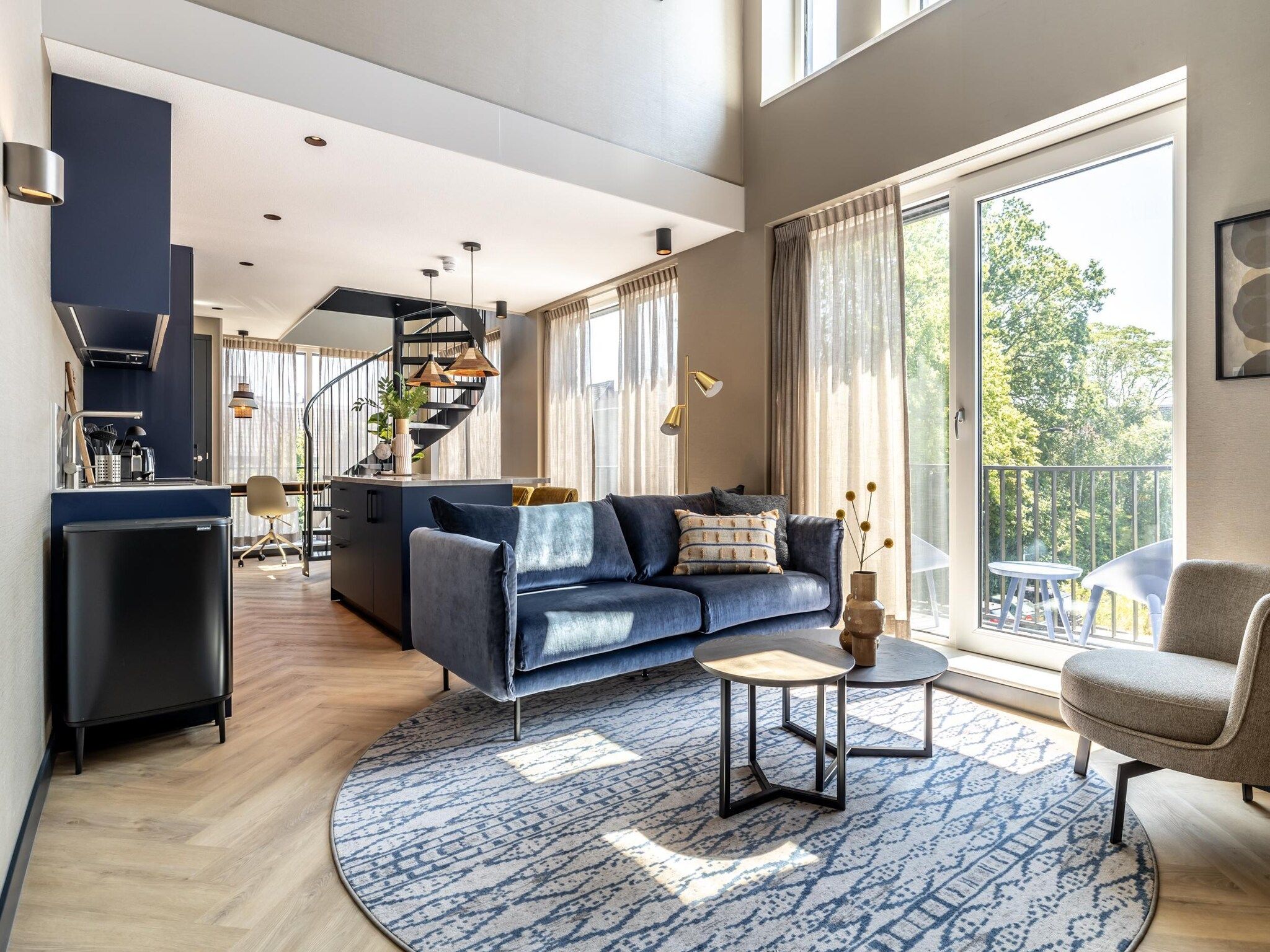 De woonkamer van Delft 4B in Delft