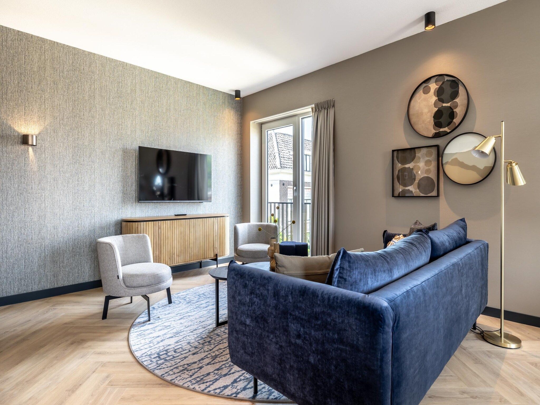 De woonkamer van Delft 4B in Delft