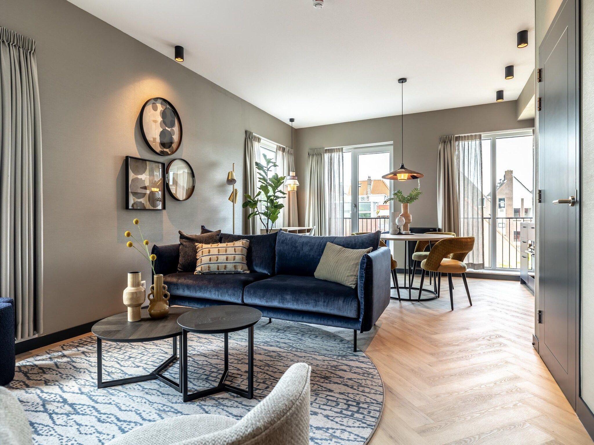 De woonkamer van Delft 4B in Delft