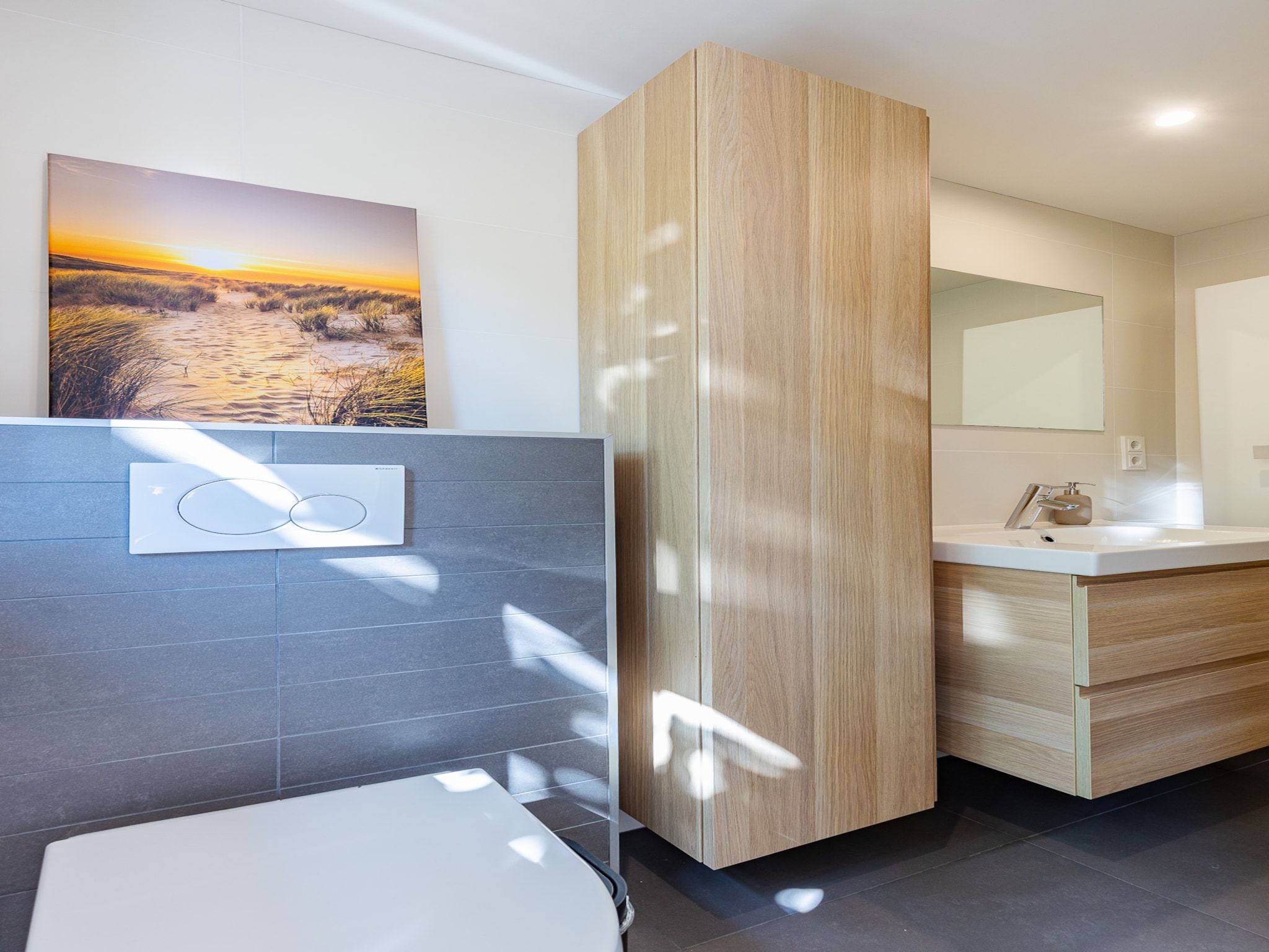 De badkamer van Lijsterhofstraat 13 - Knusse vakantiewoning nabij strand en centrum in Domburg