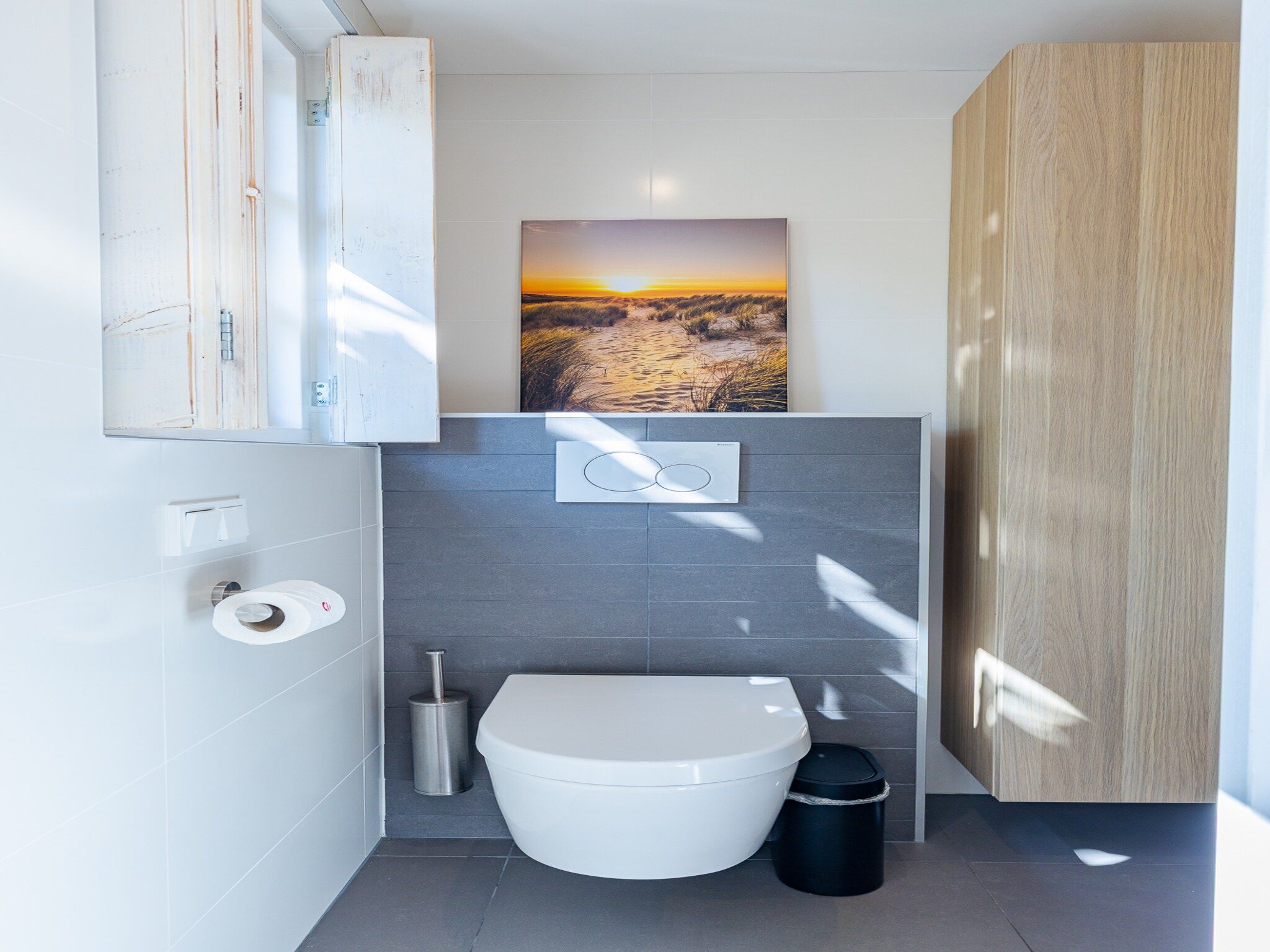 De badkamer van Lijsterhofstraat 13 - Knusse vakantiewoning nabij strand en centrum in Domburg