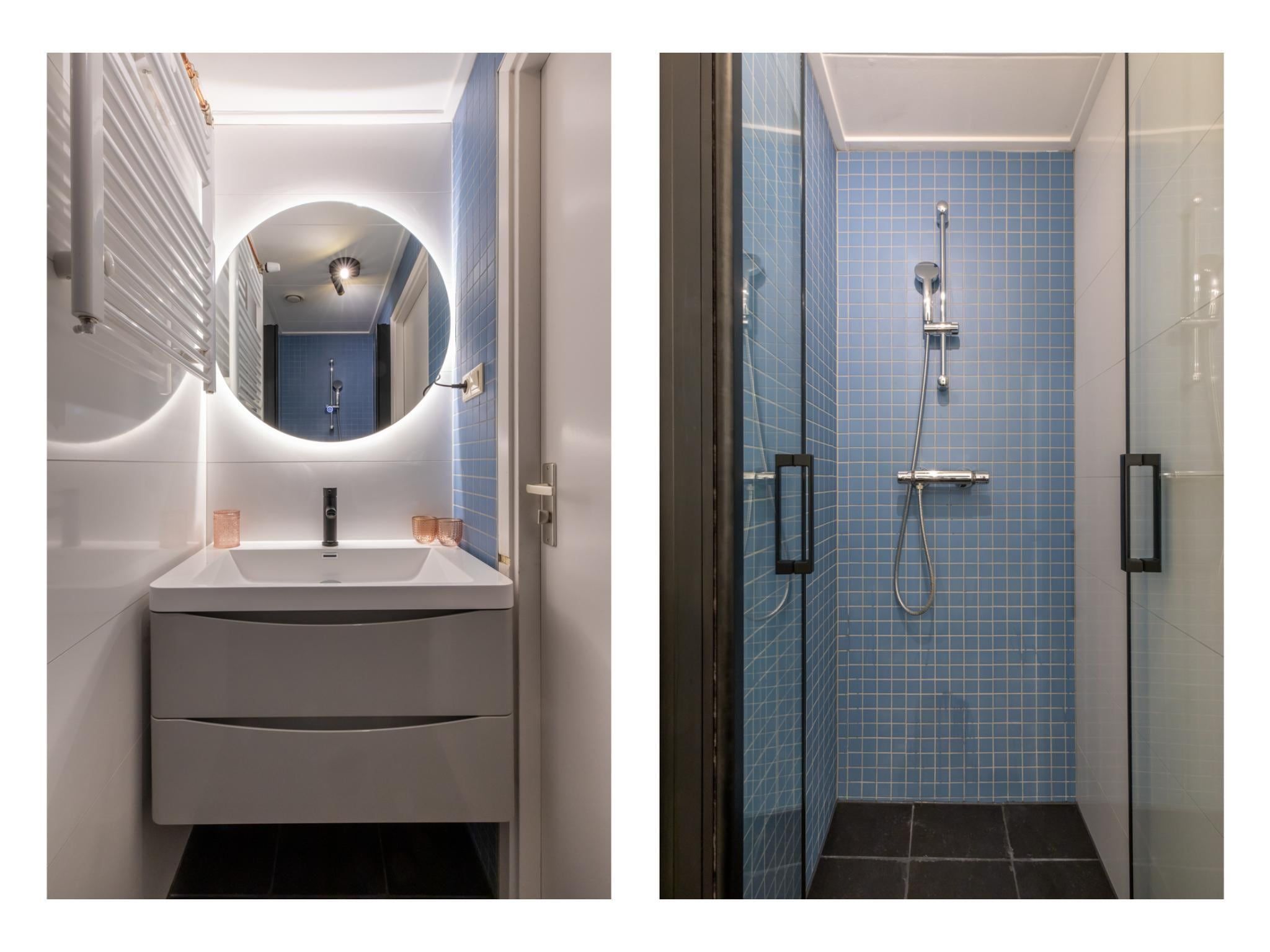 De badkamer van WoesteHoeve in Biggekerke