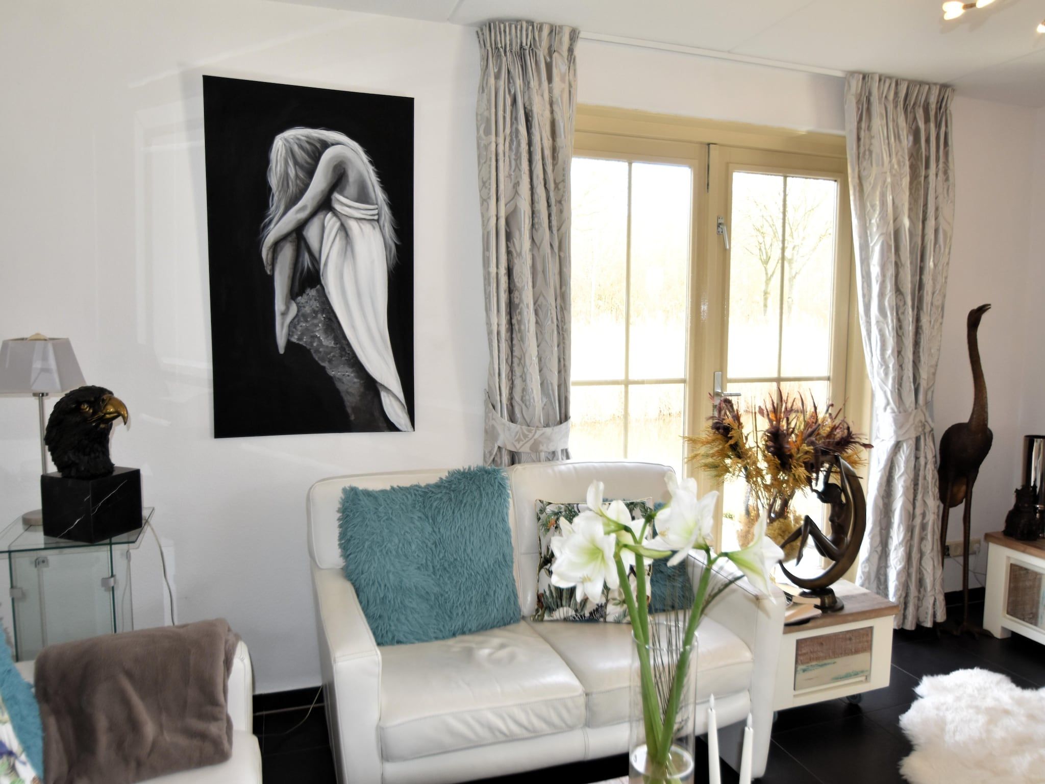 De woonkamer van Watervilla 51 in Simonshaven