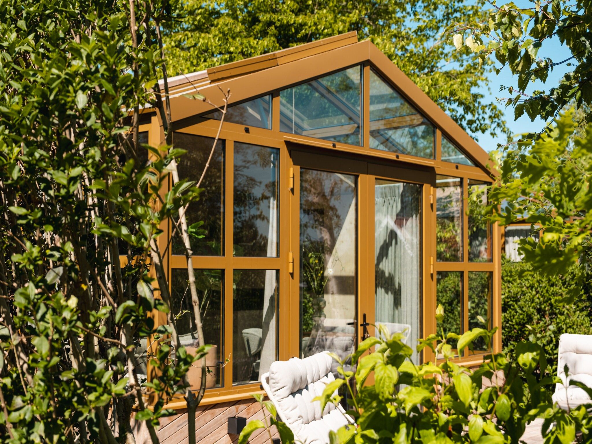 De buitenkant van Large Green House 4 persoons in Scherpenzeel (FR)