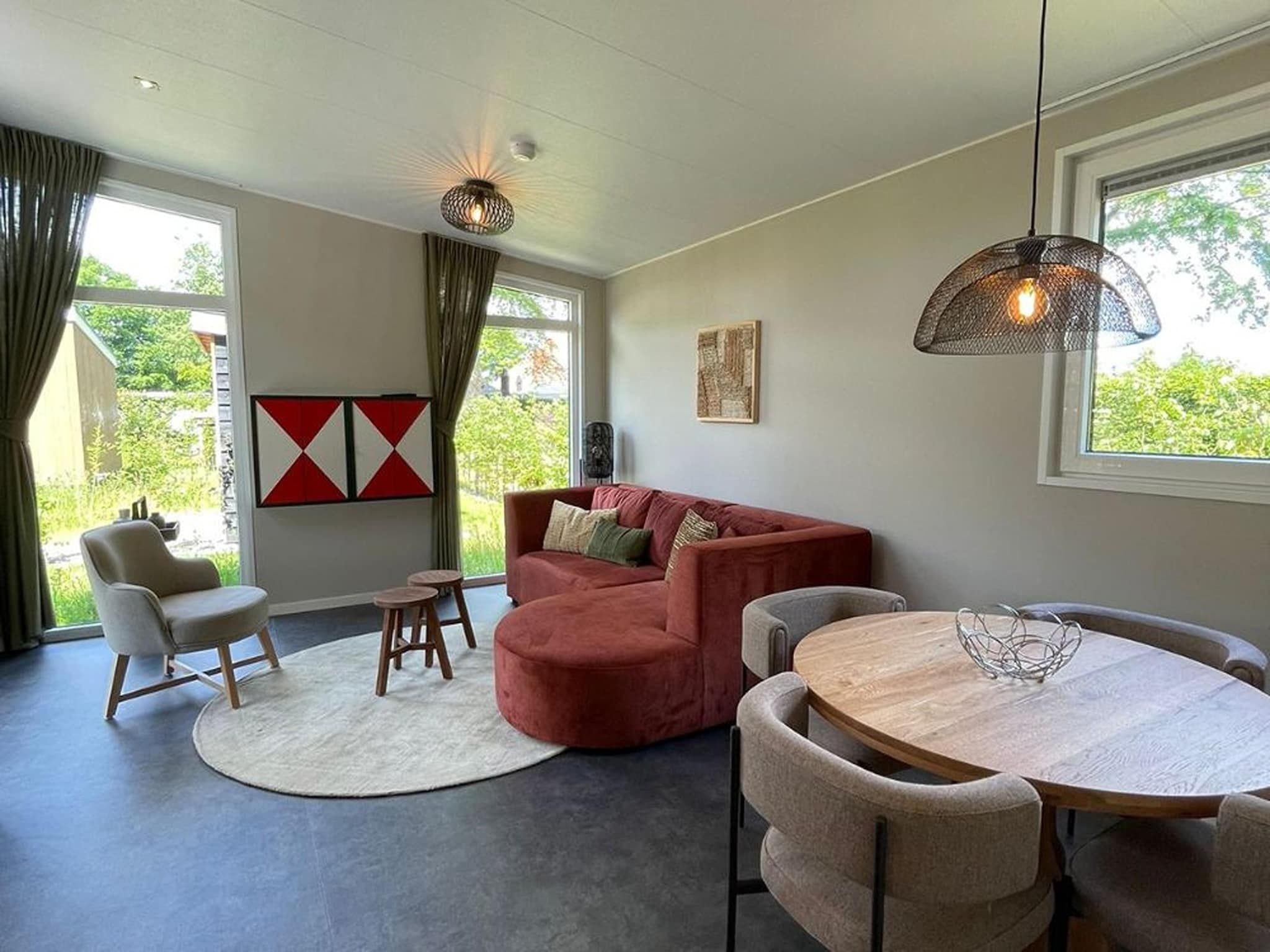 De woonkamer van Op'e Pleats in Sint Nicolaasga