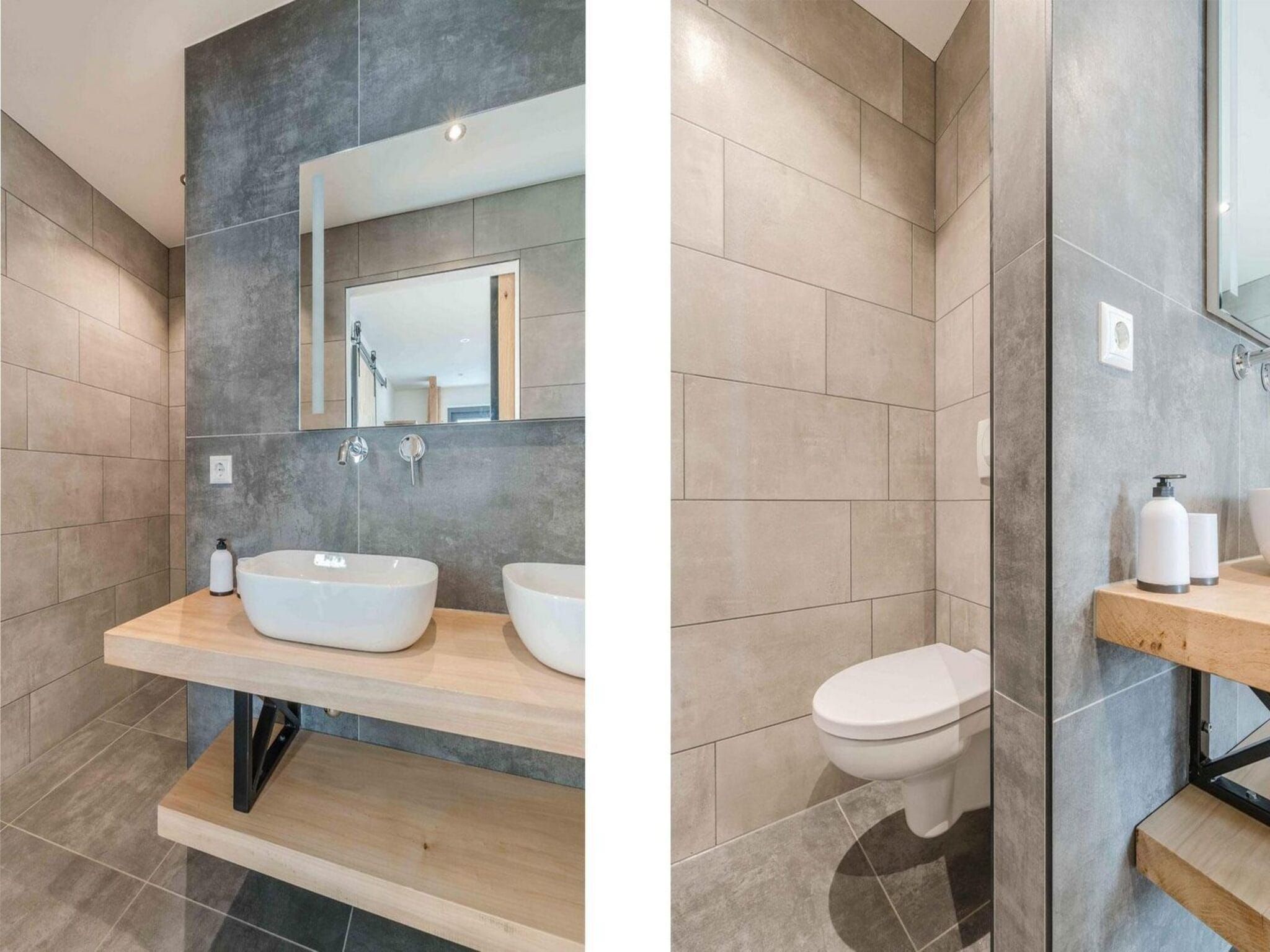 De badkamer van Farm Lodge 677 in Baarle-nassau