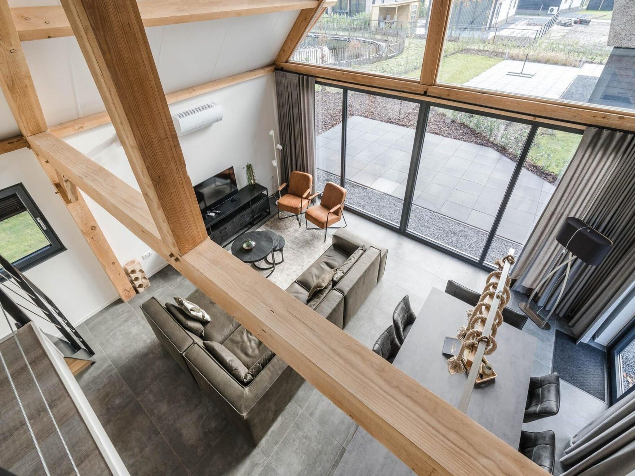 De woonkamer van Farm Lodge 677 in Baarle-nassau