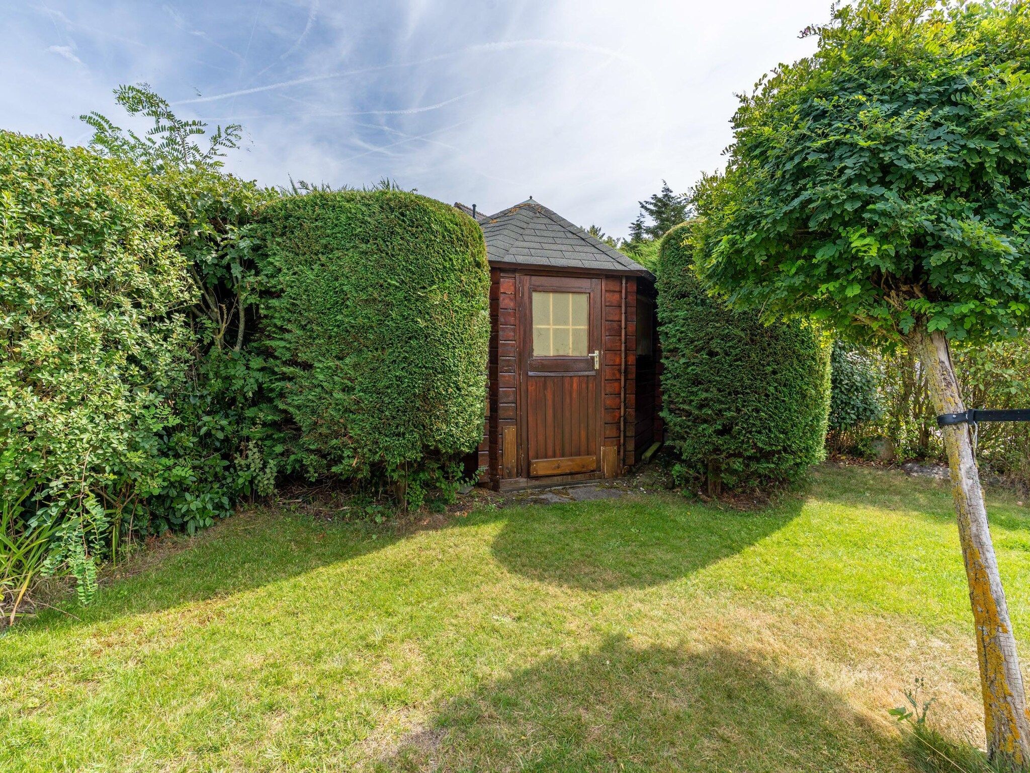 De tuin van Kamperfoelie 61 in De Koog