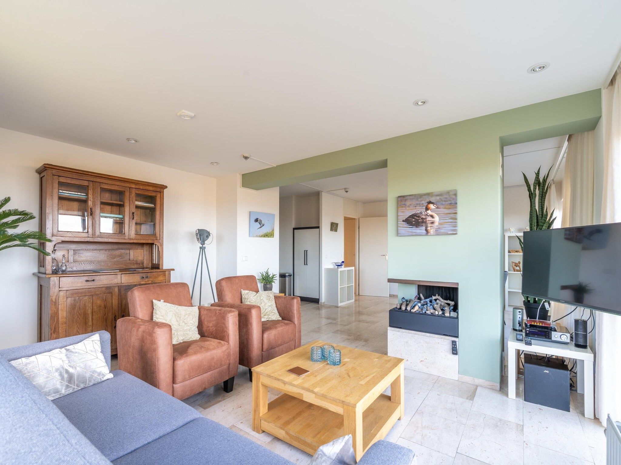 De woonkamer van Juliana 066 in De Koog