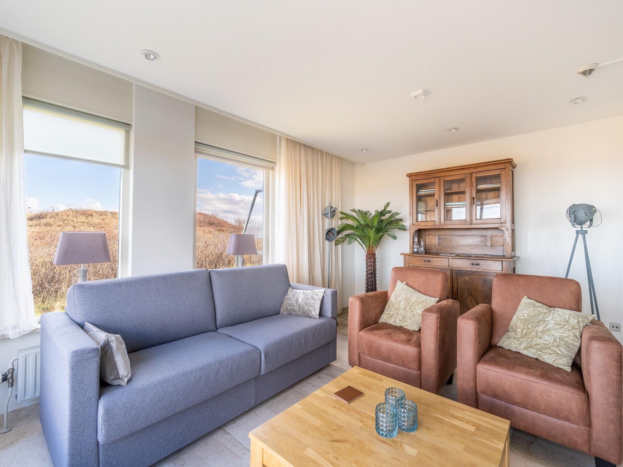 De woonkamer van Juliana 066 in De Koog