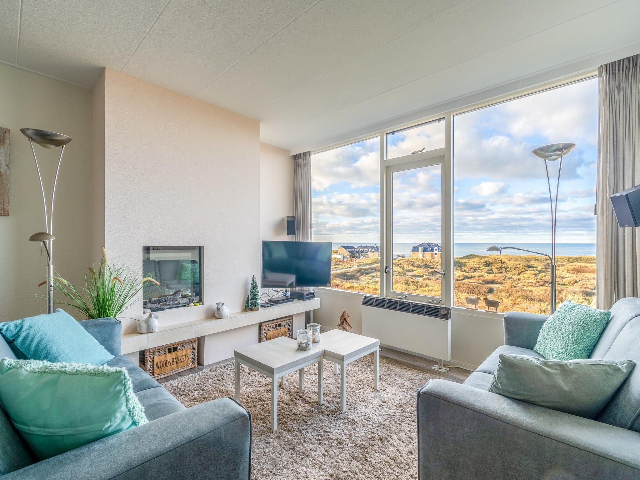 De woonkamer van Juliana 114 in De Koog