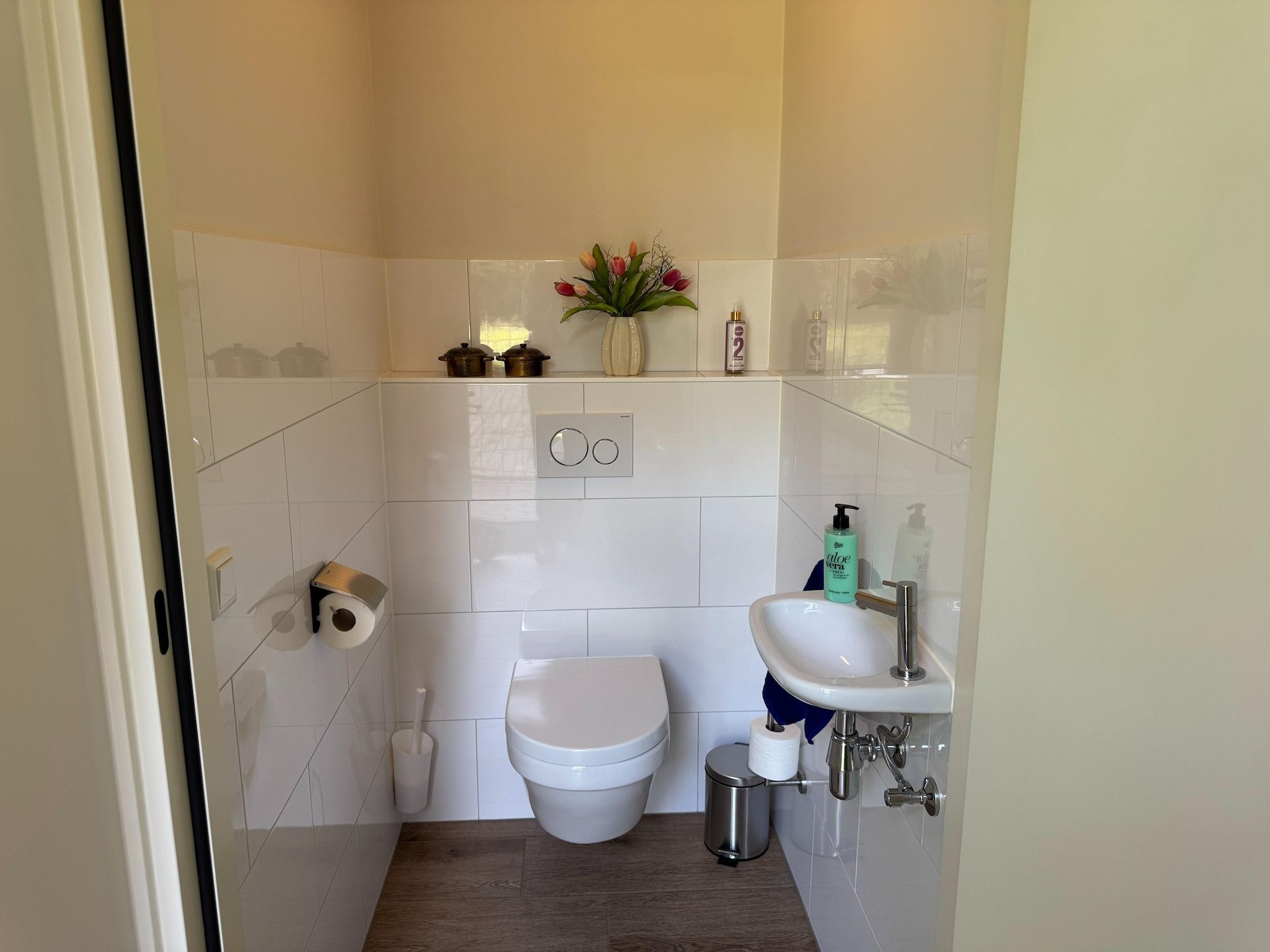 De badkamer van Gastenverblijf Langelshoes in Haaksbergen