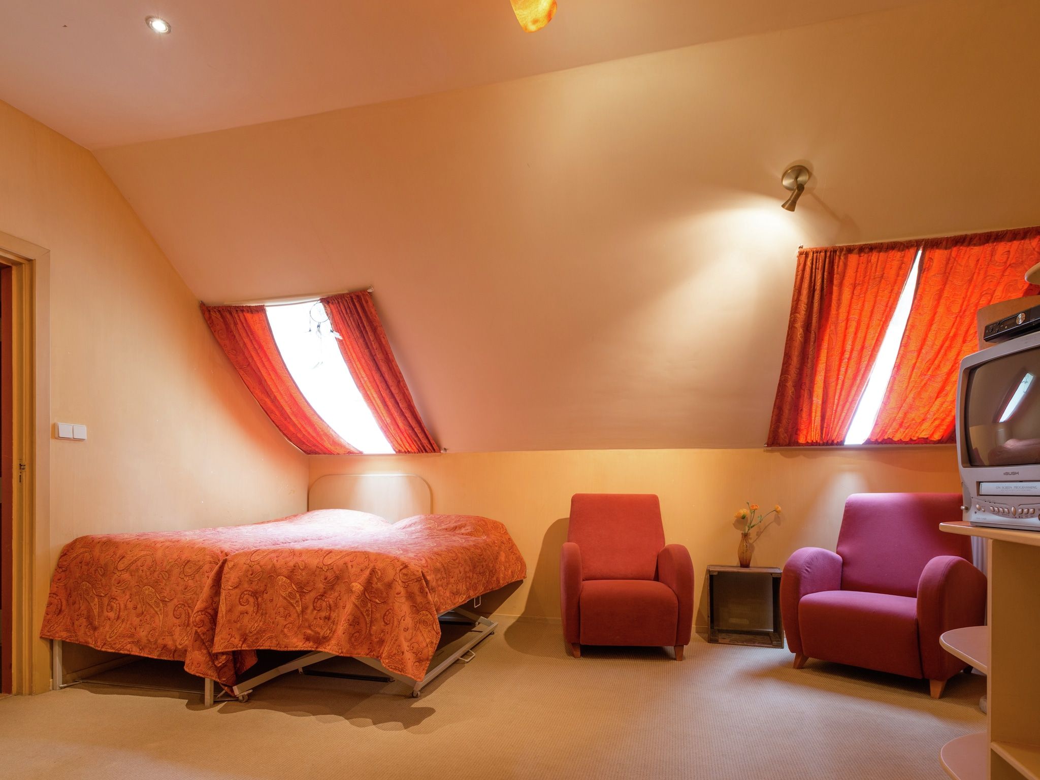 Een slaapkamer van De Eekhorst in Balkbrug