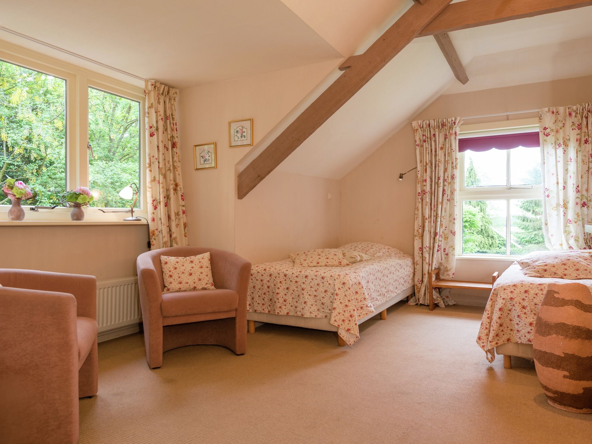 Een slaapkamer van De Eekhorst in Balkbrug