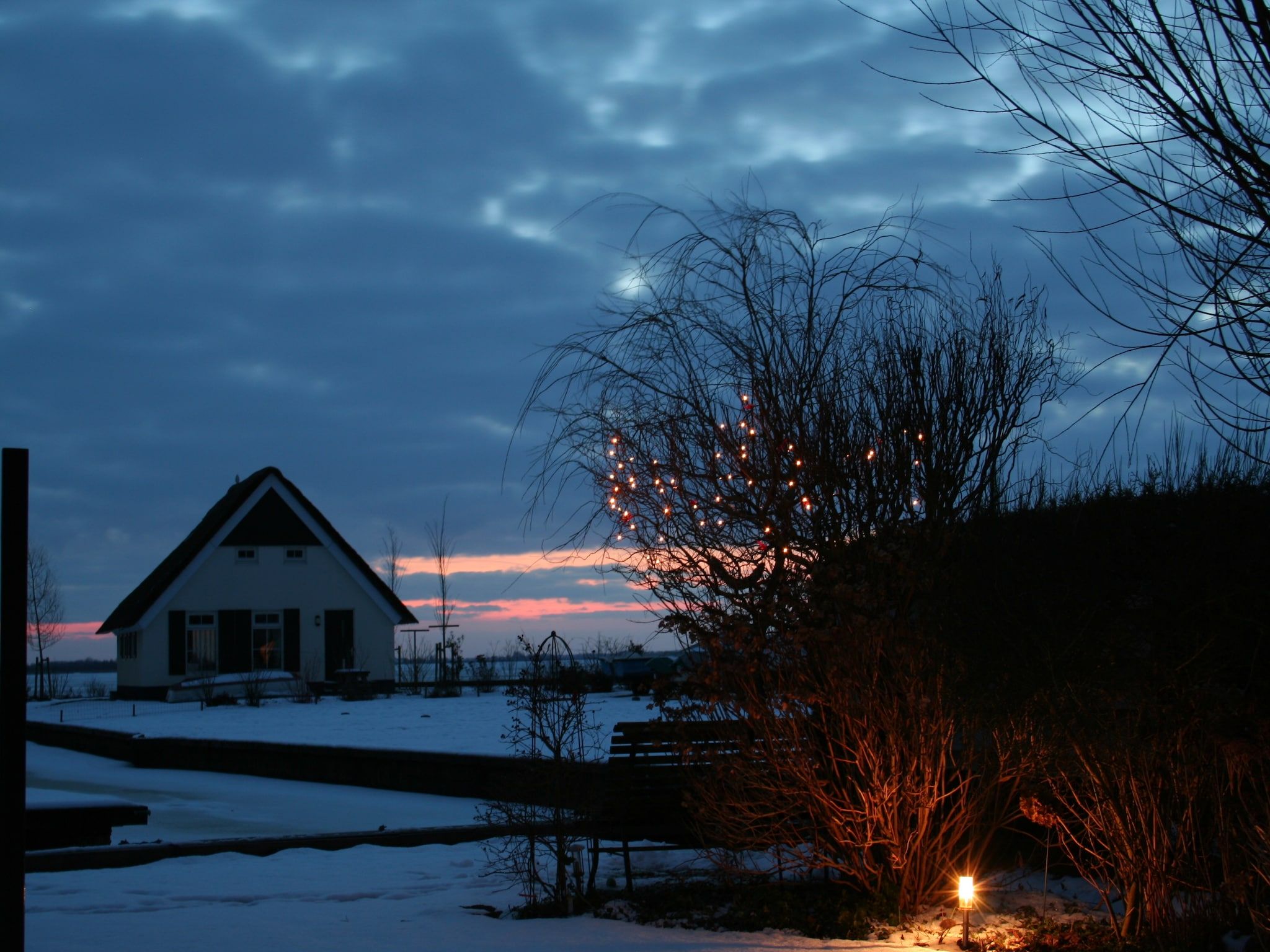 Het uitzicht vanaf Villa ten Hoeve in Steendam