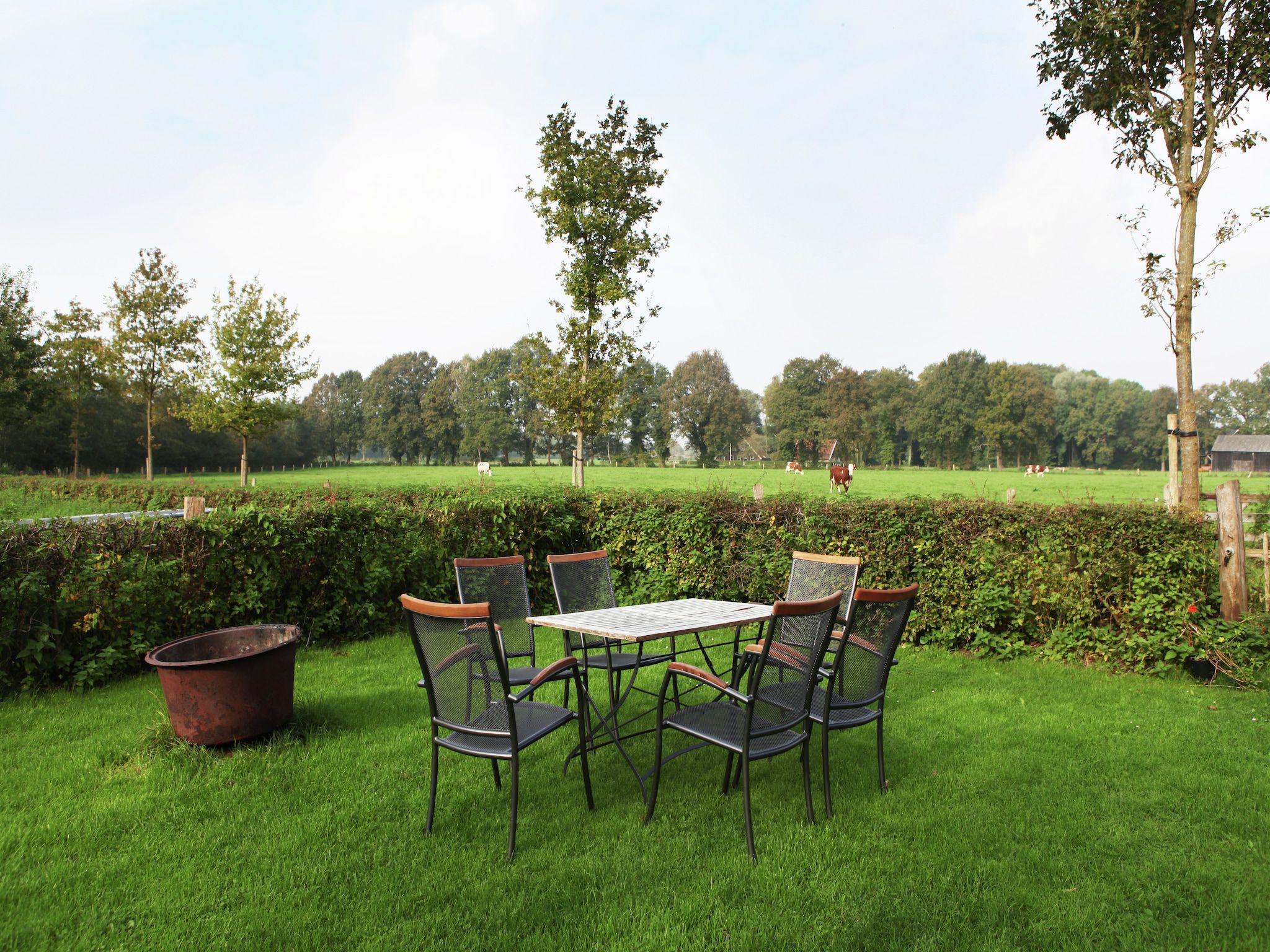 Het terras van Kotman's spieker 6 persoons in Enschede