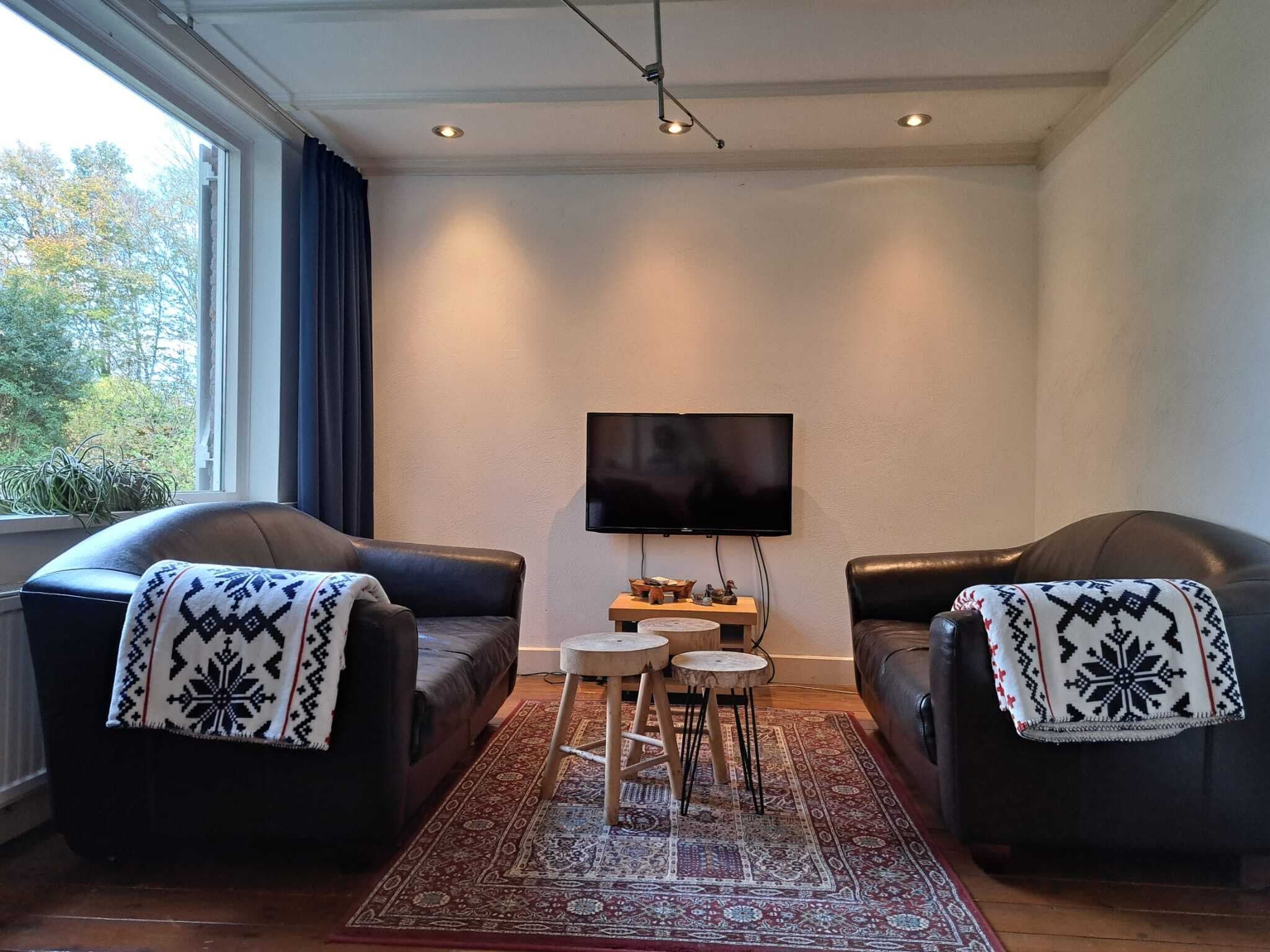 De woonkamer van Vier Vogelenzang in Vessem