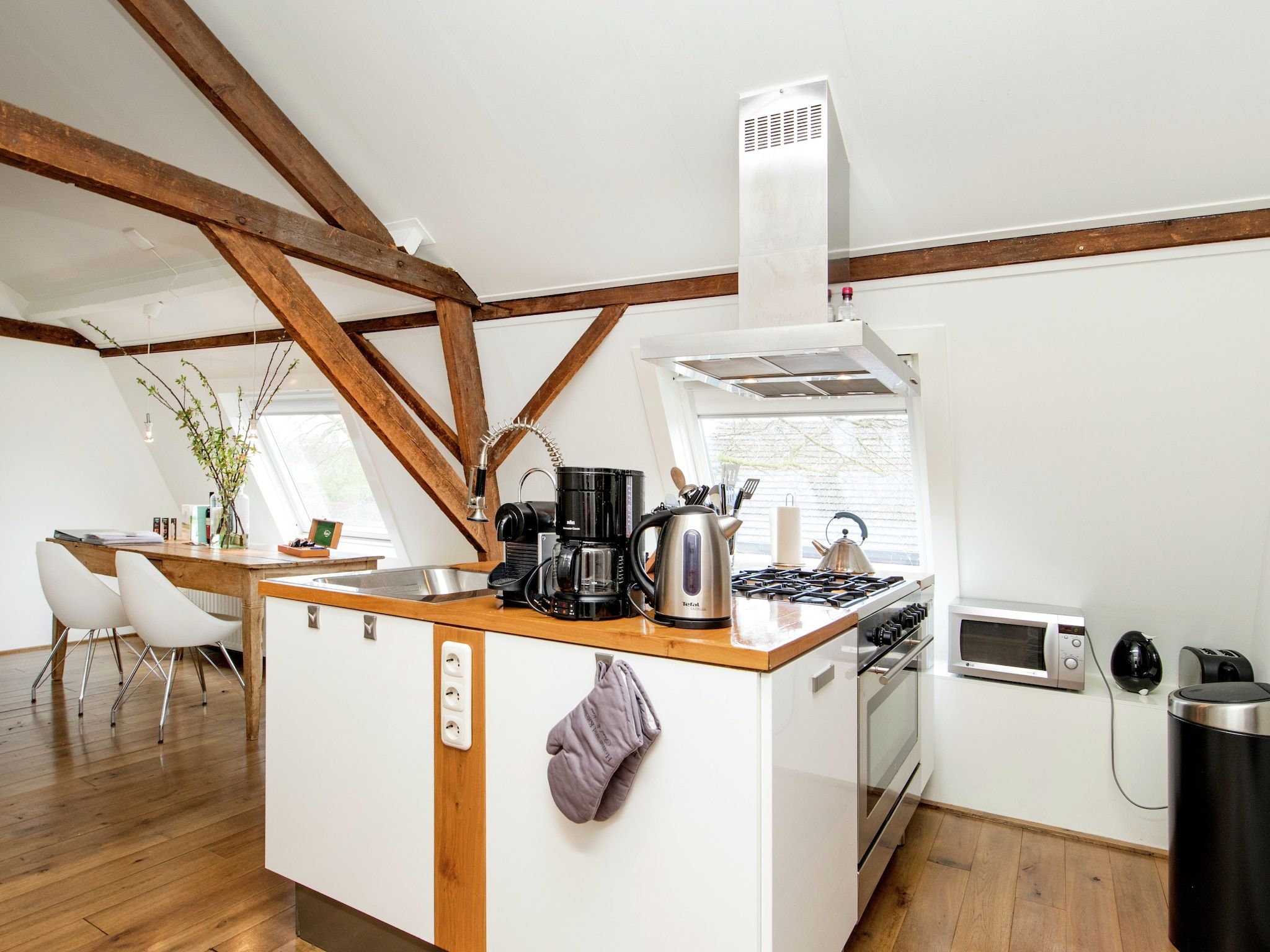 De keuken van Dorpswoning Op Niveau in Leende