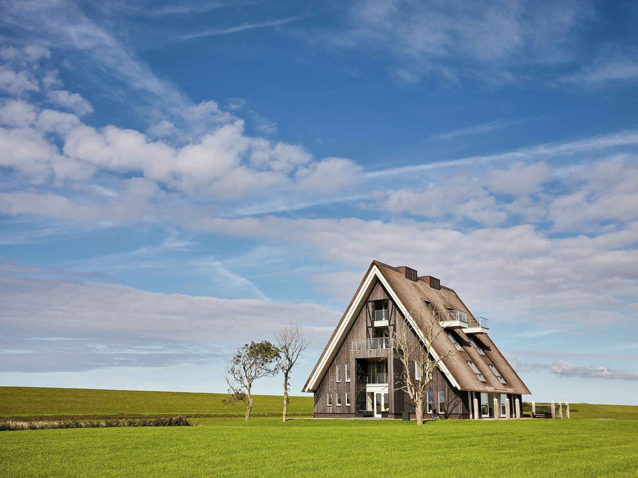 De buitenkant van Landhuis Wad Anders in Wierum
