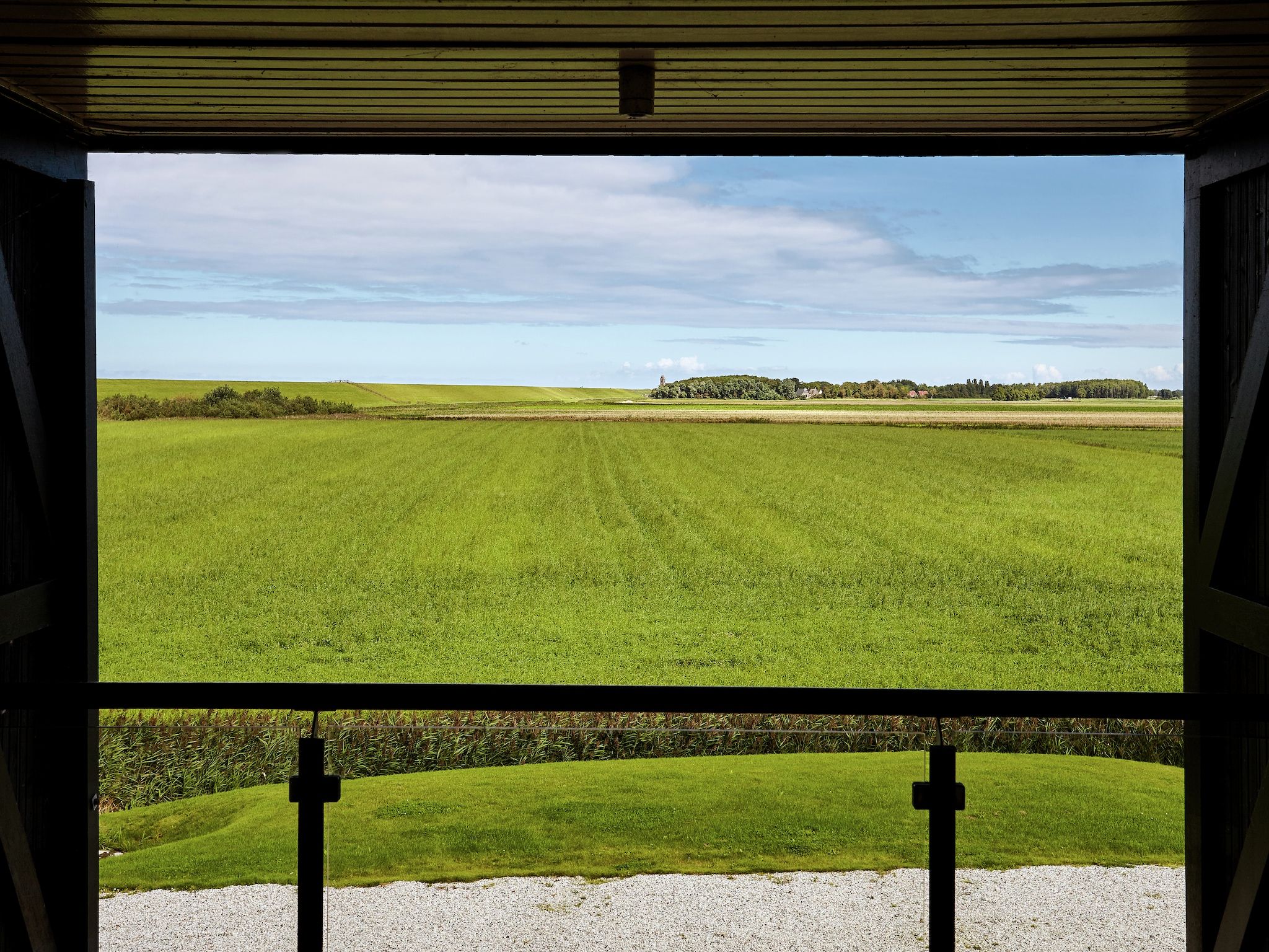 Het uitzicht vanaf Landhuis Wad Anders in Wierum