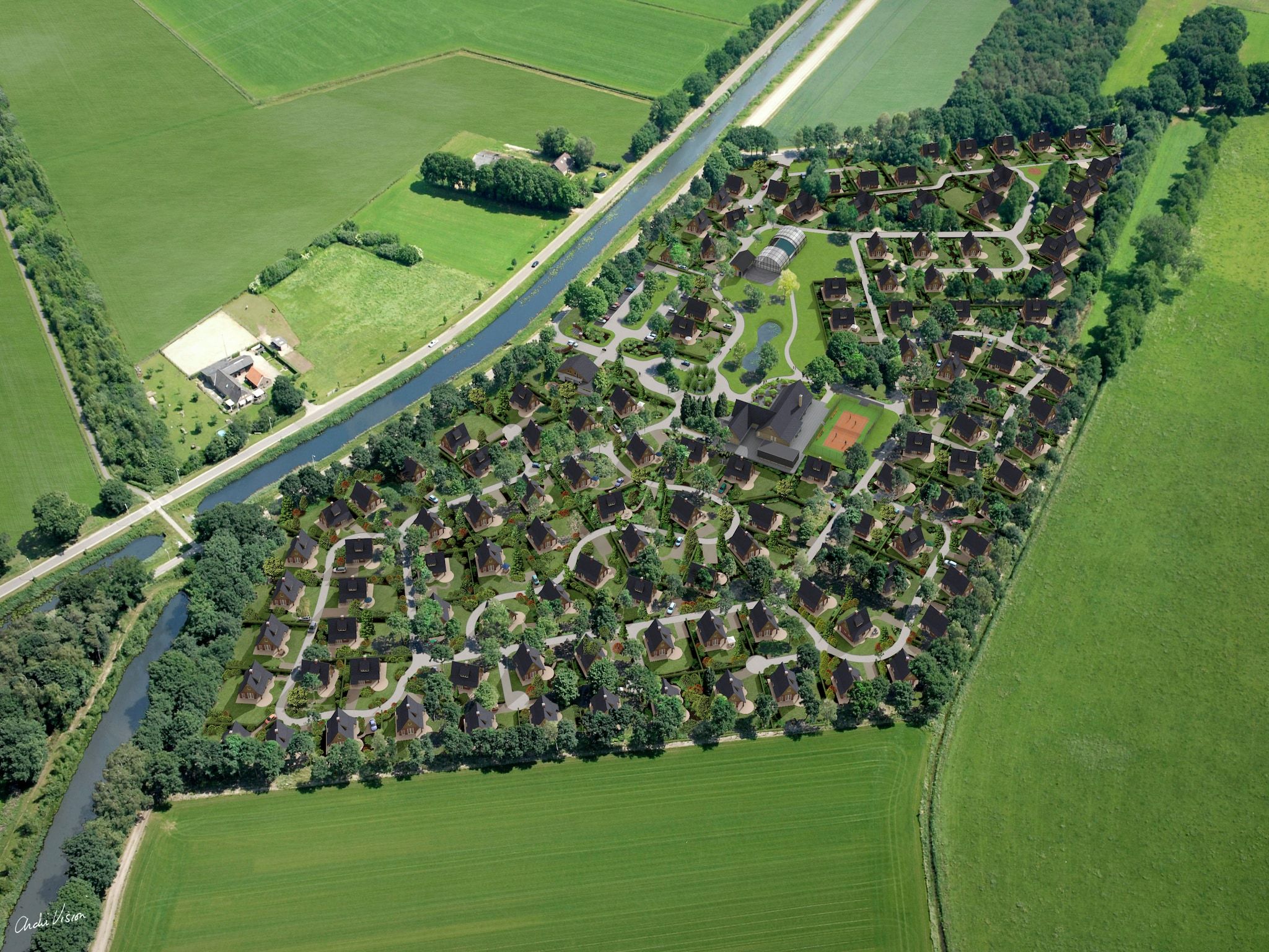 De buitenkant van Hof van Salland 1 in Hellendoorn