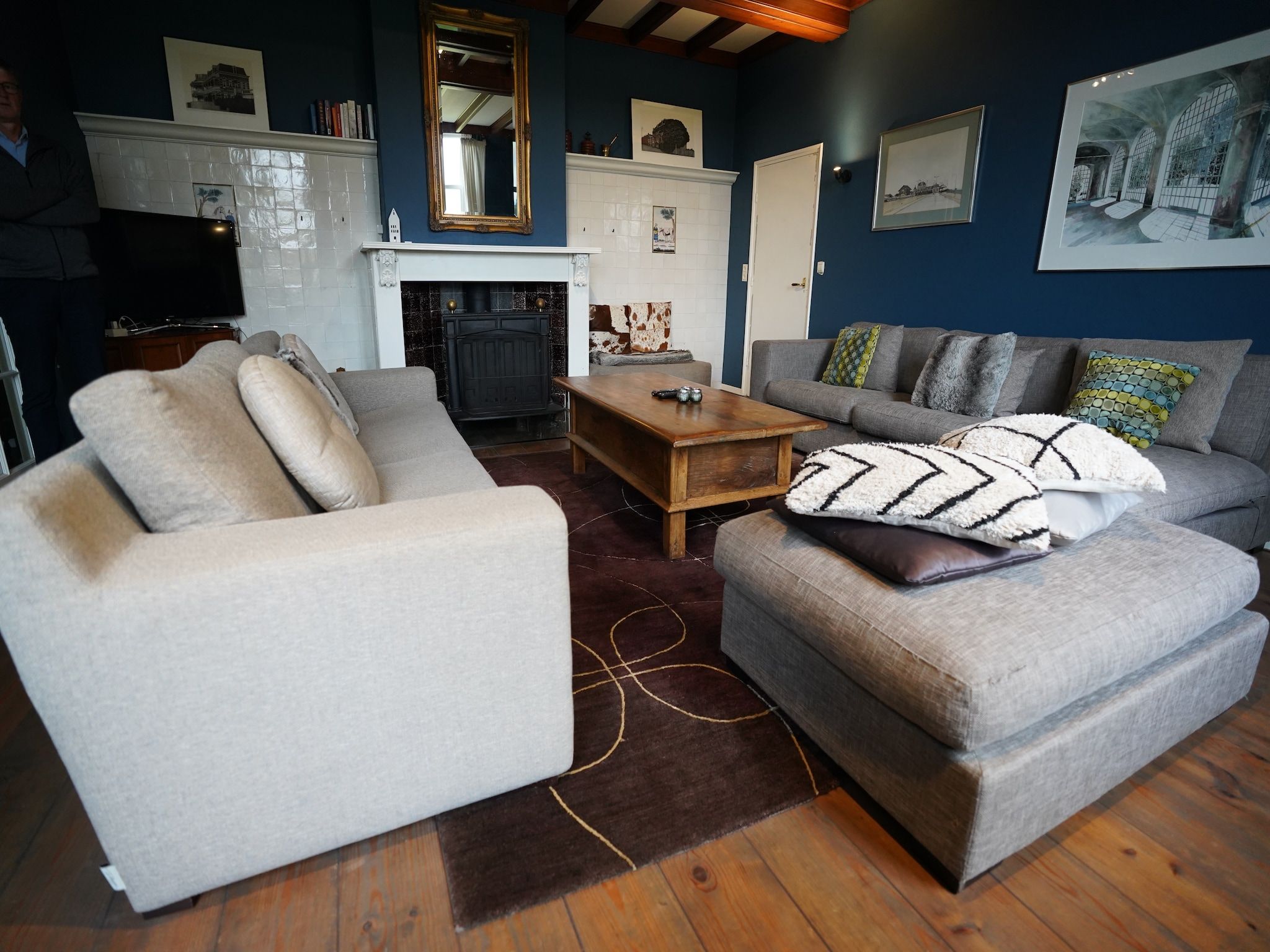 De woonkamer van Hofstede Groot Blankenstein in Doorn