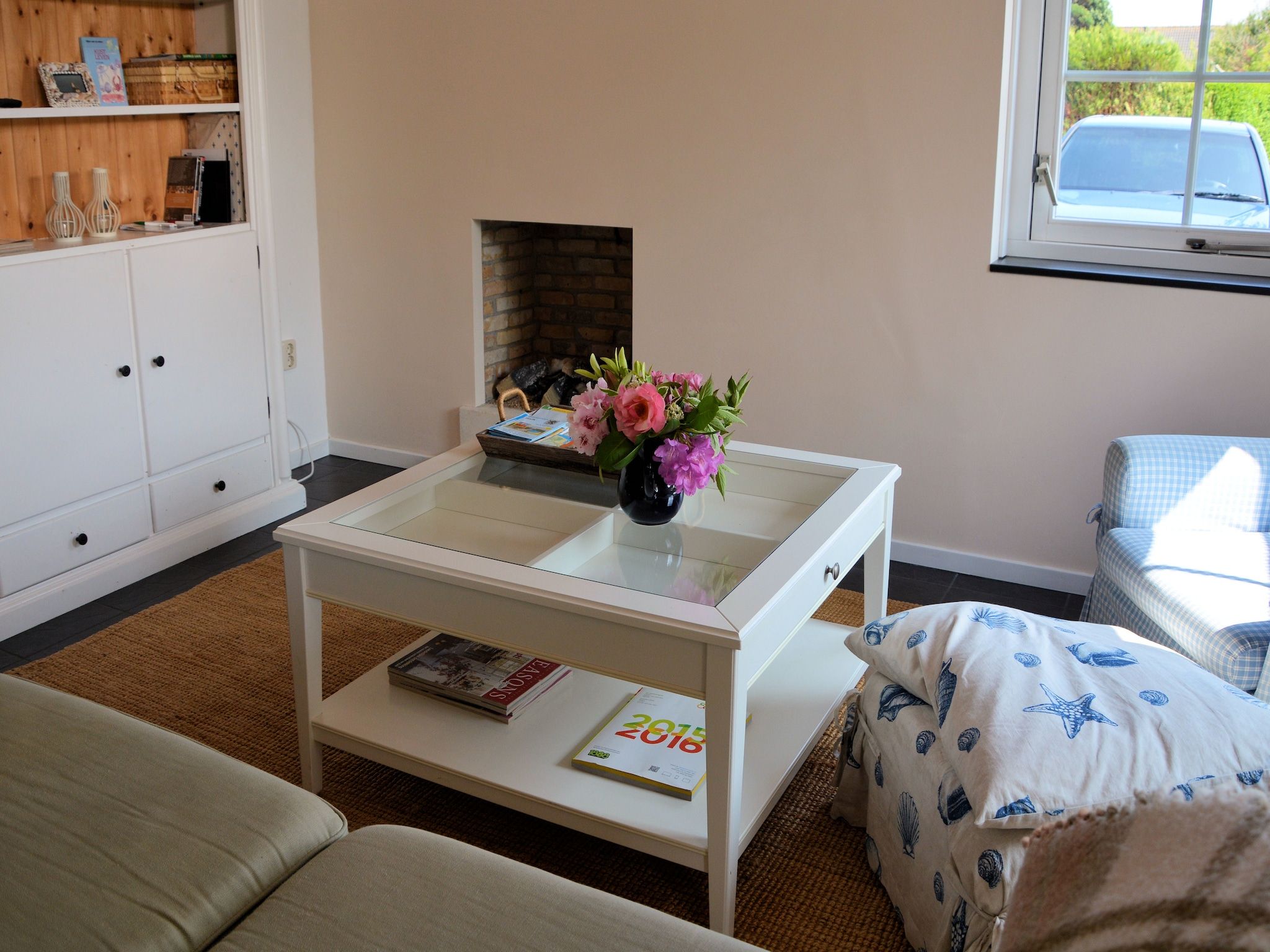 De woonkamer van Searose in Noordwijk