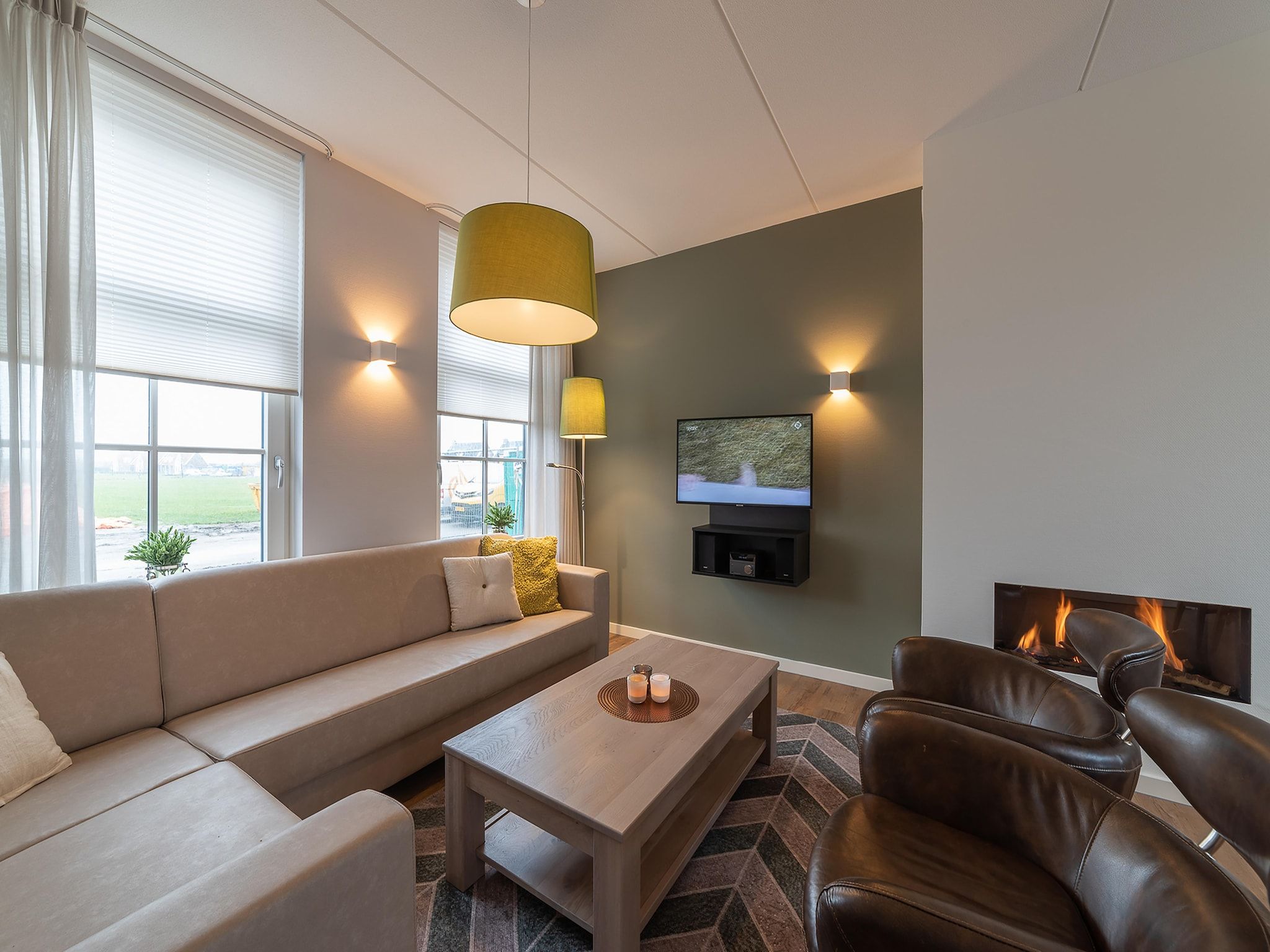 De woonkamer van Zeeuwse Pracht 8 pers in Colijnsplaat